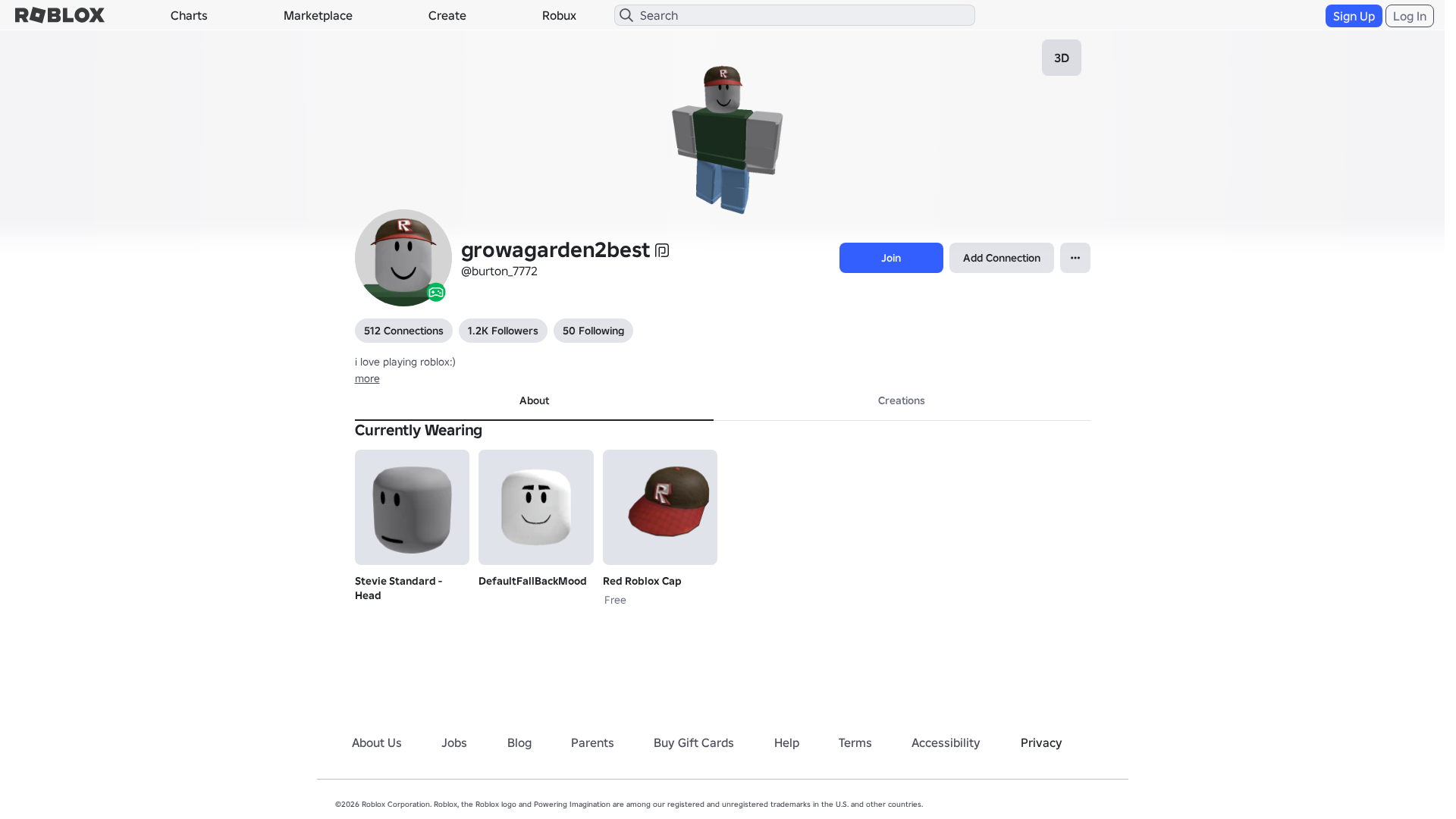 Screenshot of www.roblox.com.ml