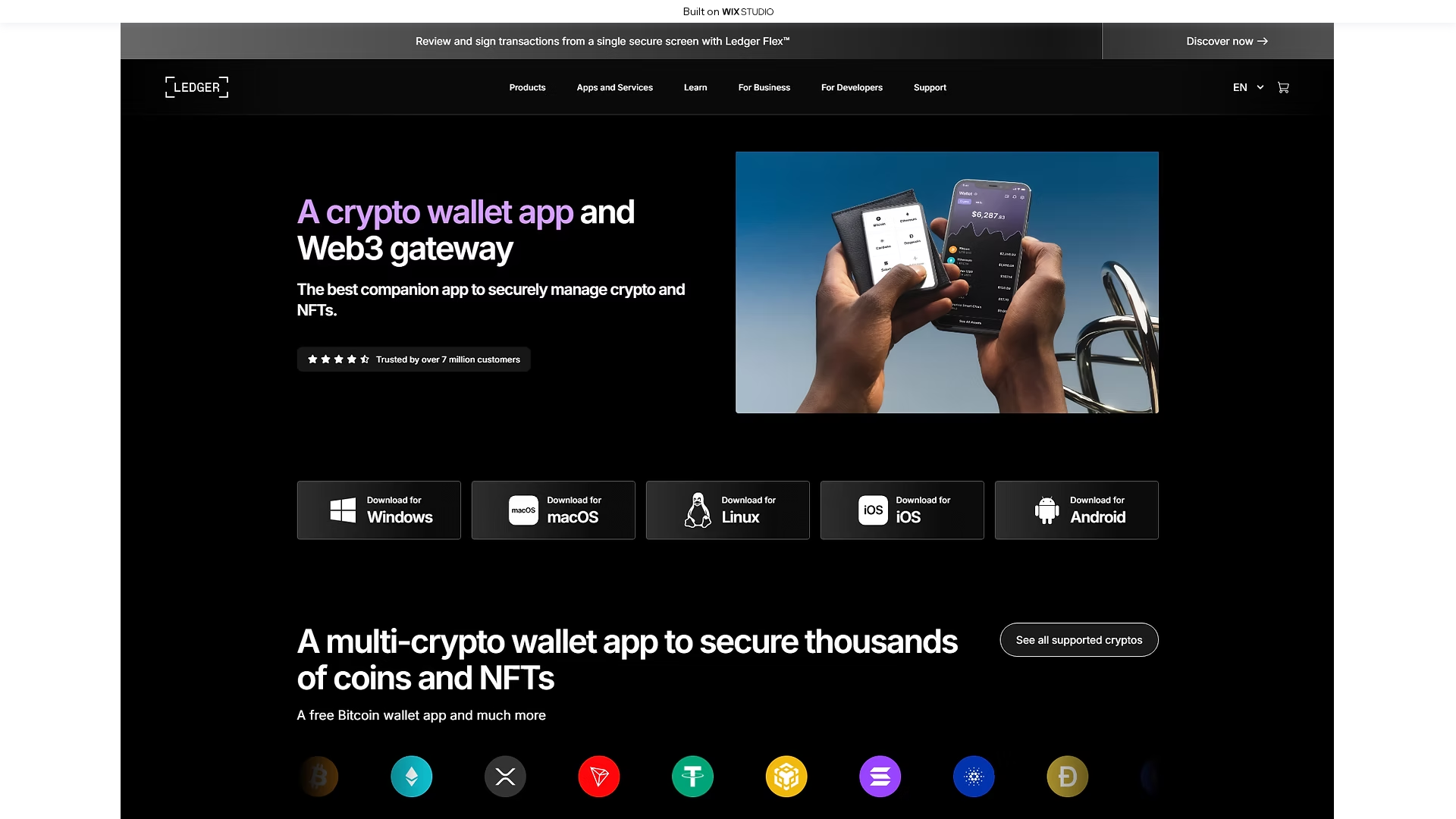 Screenshot of liveledgre-us.wixstudio.com
