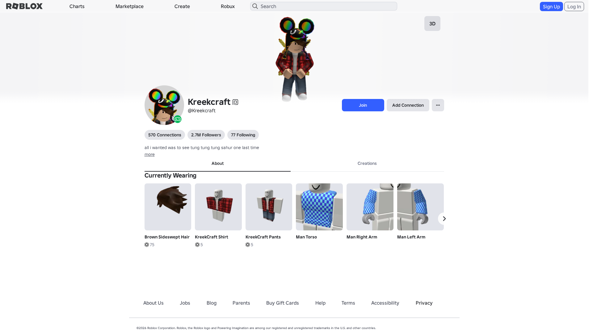 Screenshot of www.roblox.com.ml