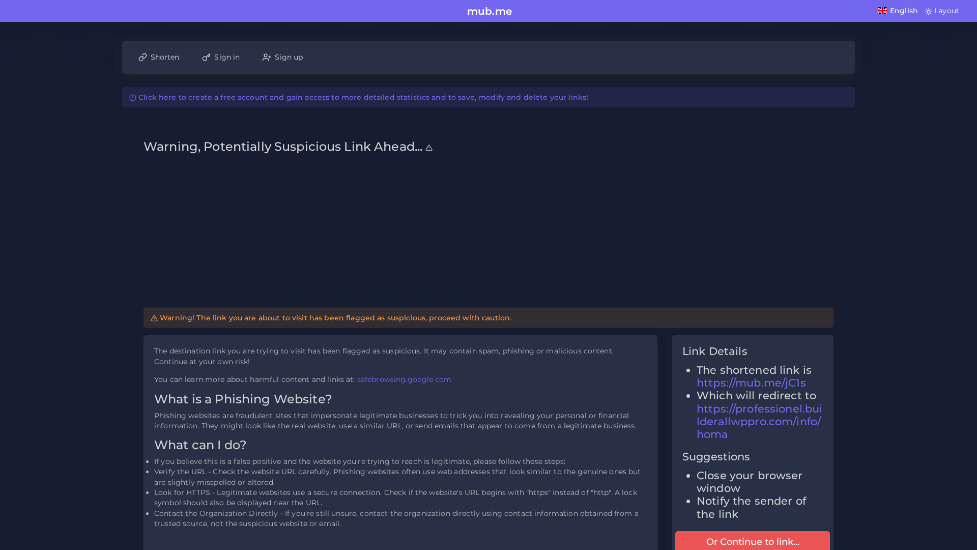 Screenshot of mub.me