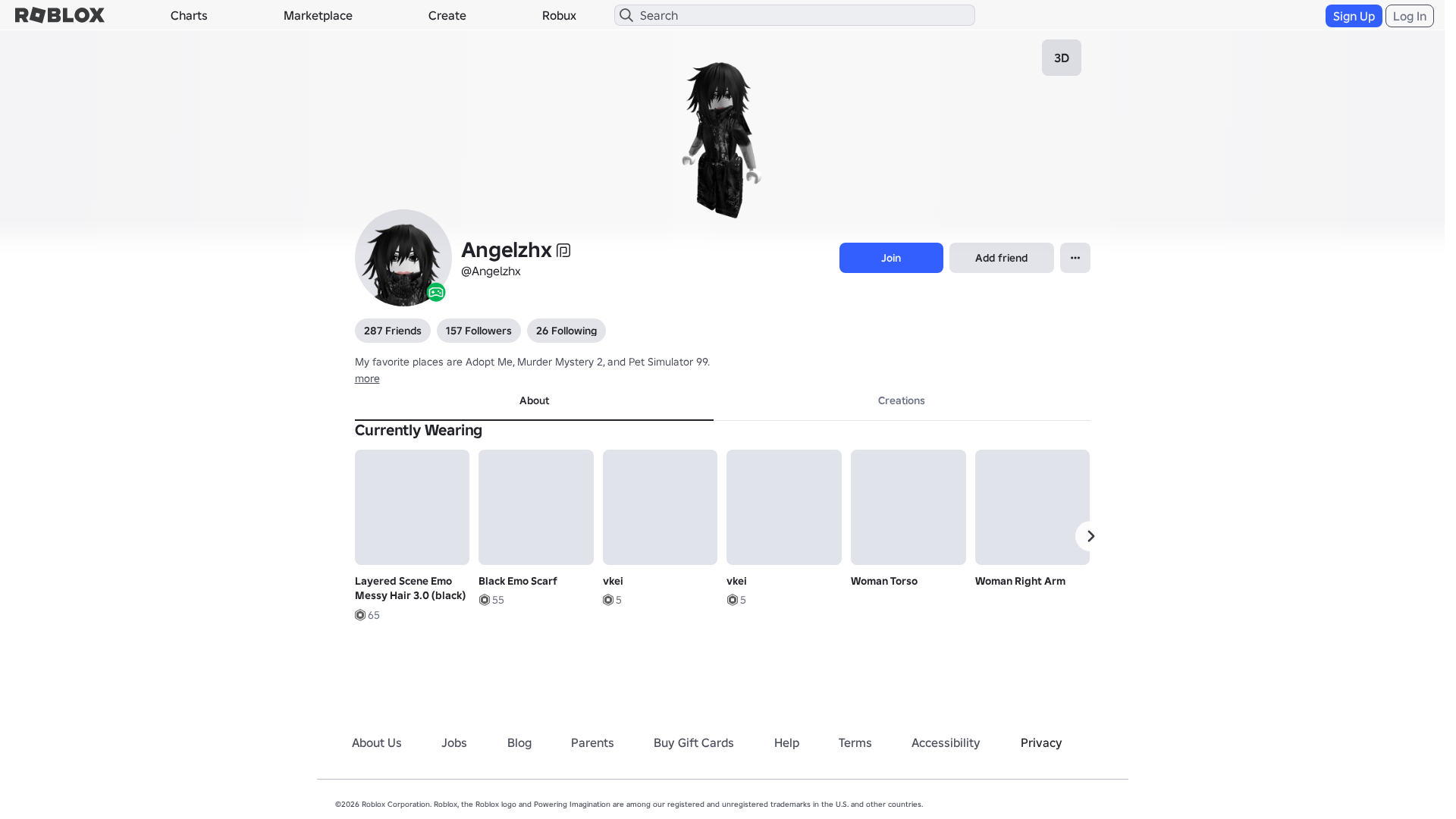 Screenshot of www.roblox.com.ml