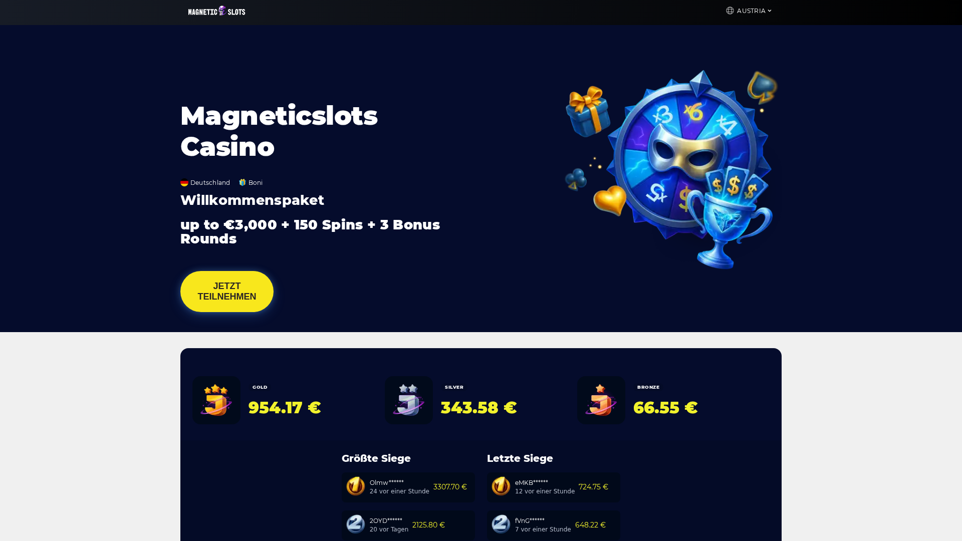 Screenshot of magneticslots-casinos.org