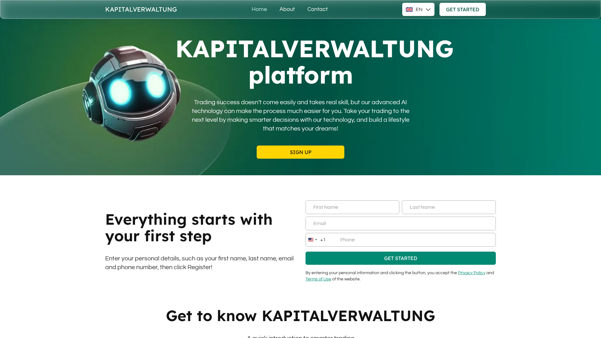 Screenshot of kapitalverwaltung.live