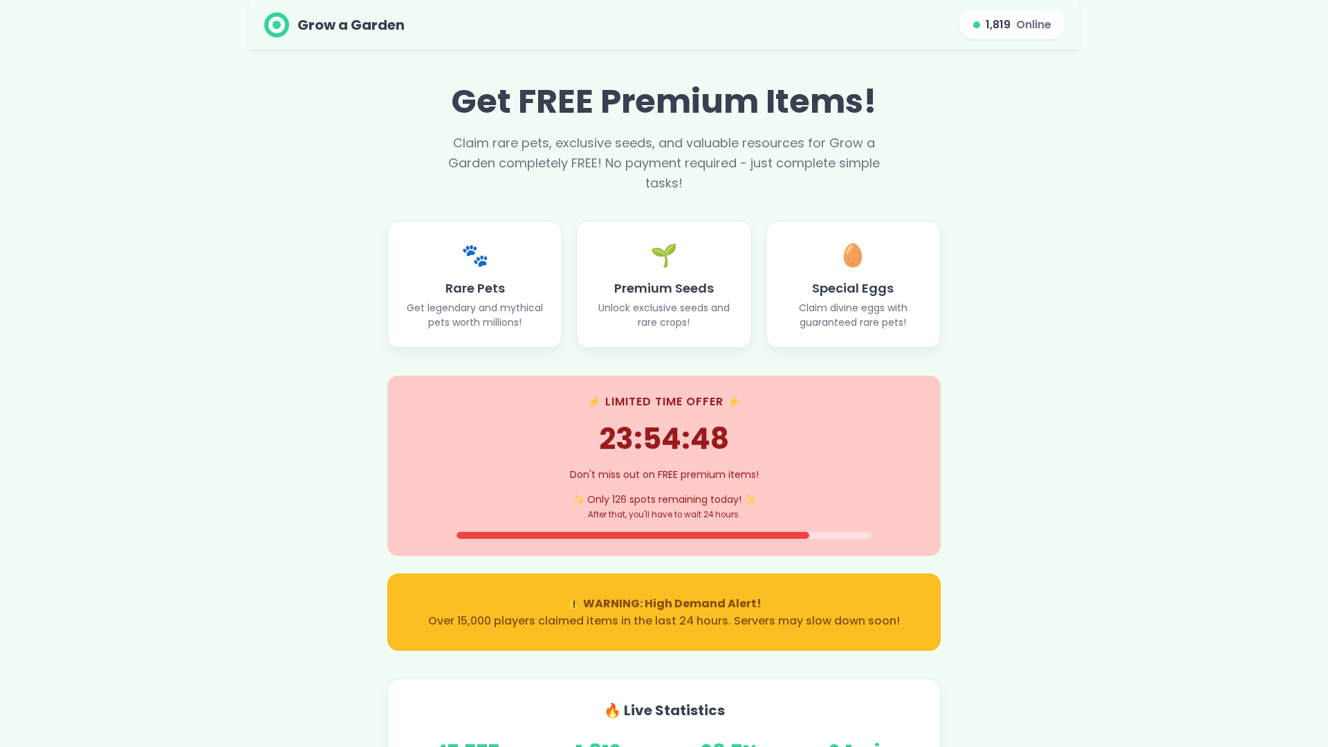 Screenshot of growbotgarden.com
