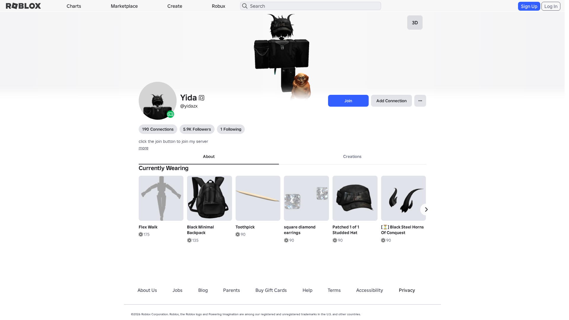 Screenshot of www.roblox.com.ml