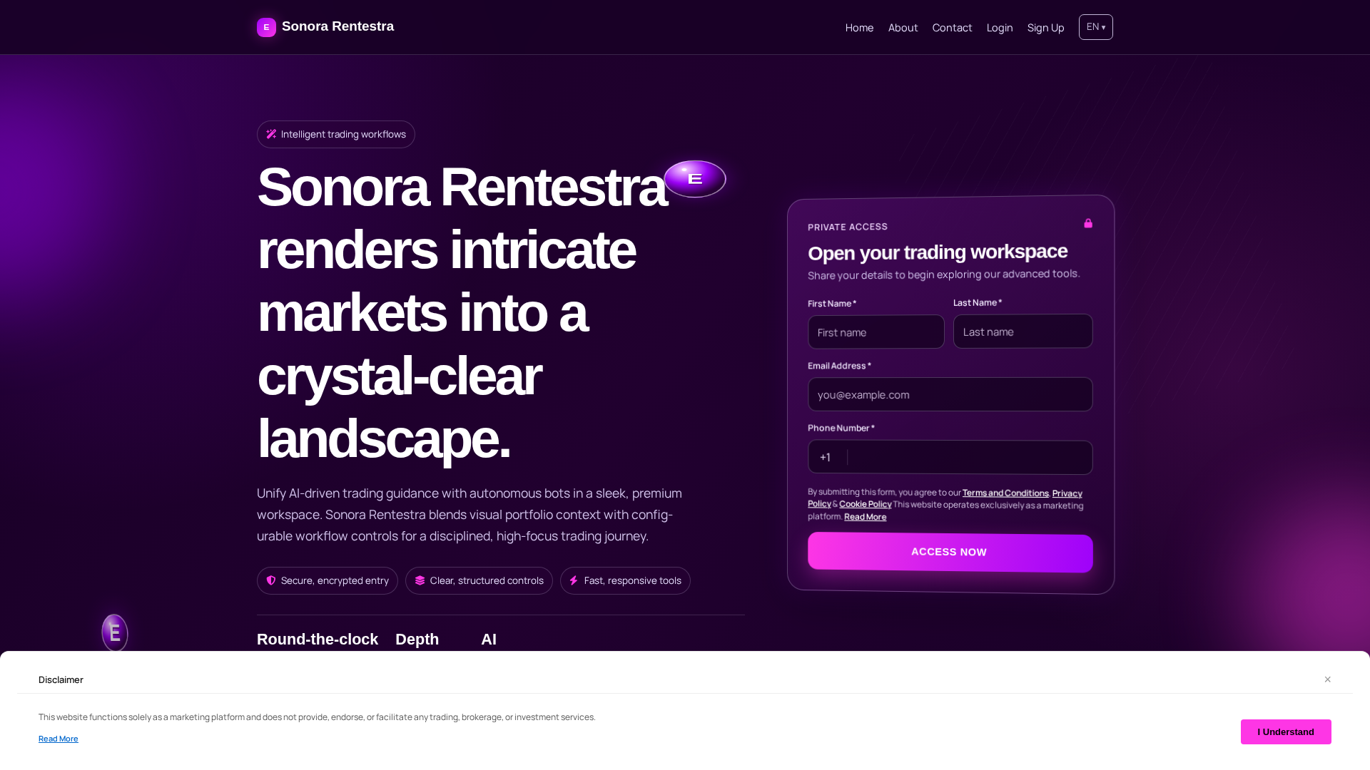Screenshot of sonorarentestra.pro