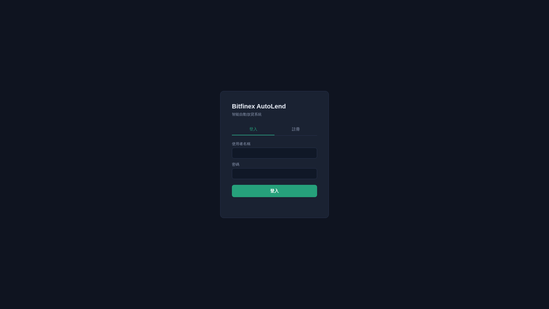 Screenshot of bitfinex-autolend.zeabur.app