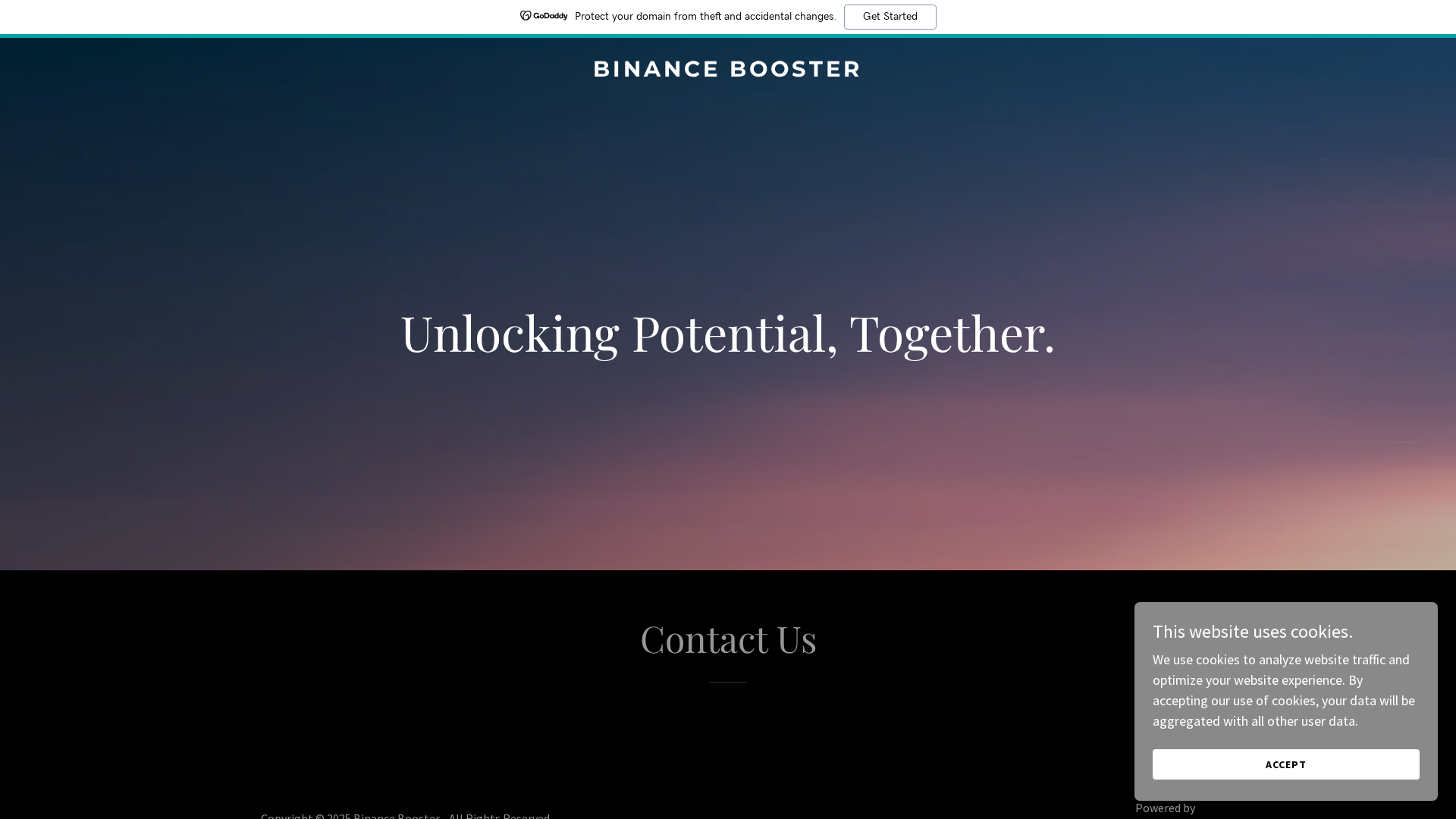 Screenshot of www.binancebooster.com
