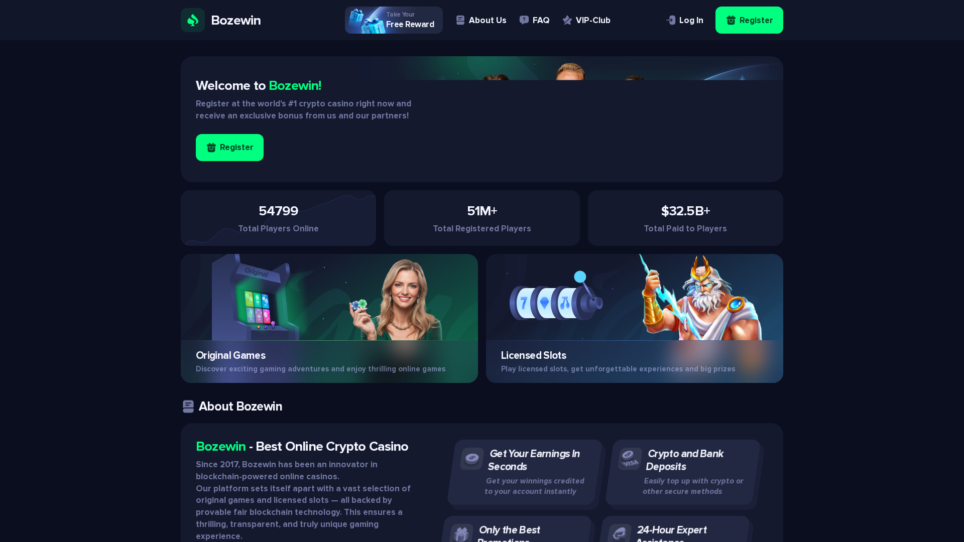 Screenshot of bozewin.com