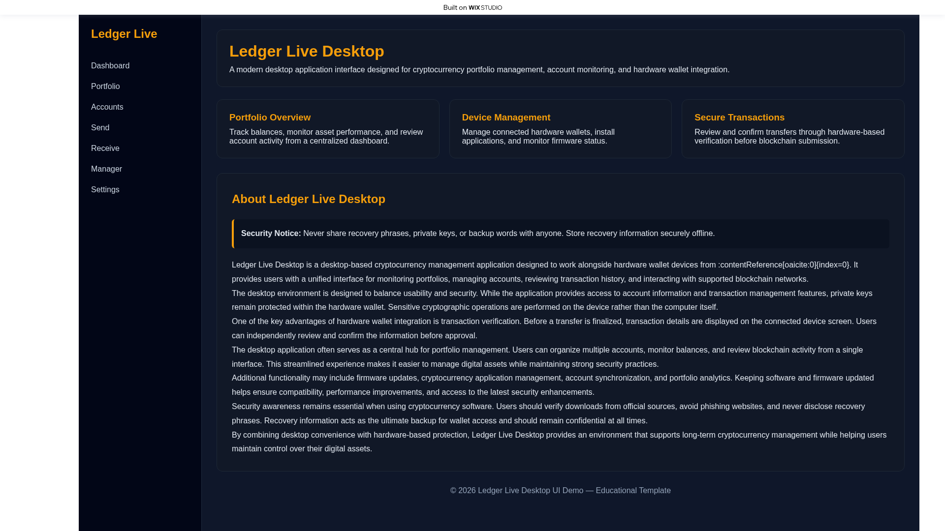 Screenshot of intro-livedesktopp.wixstudio.com