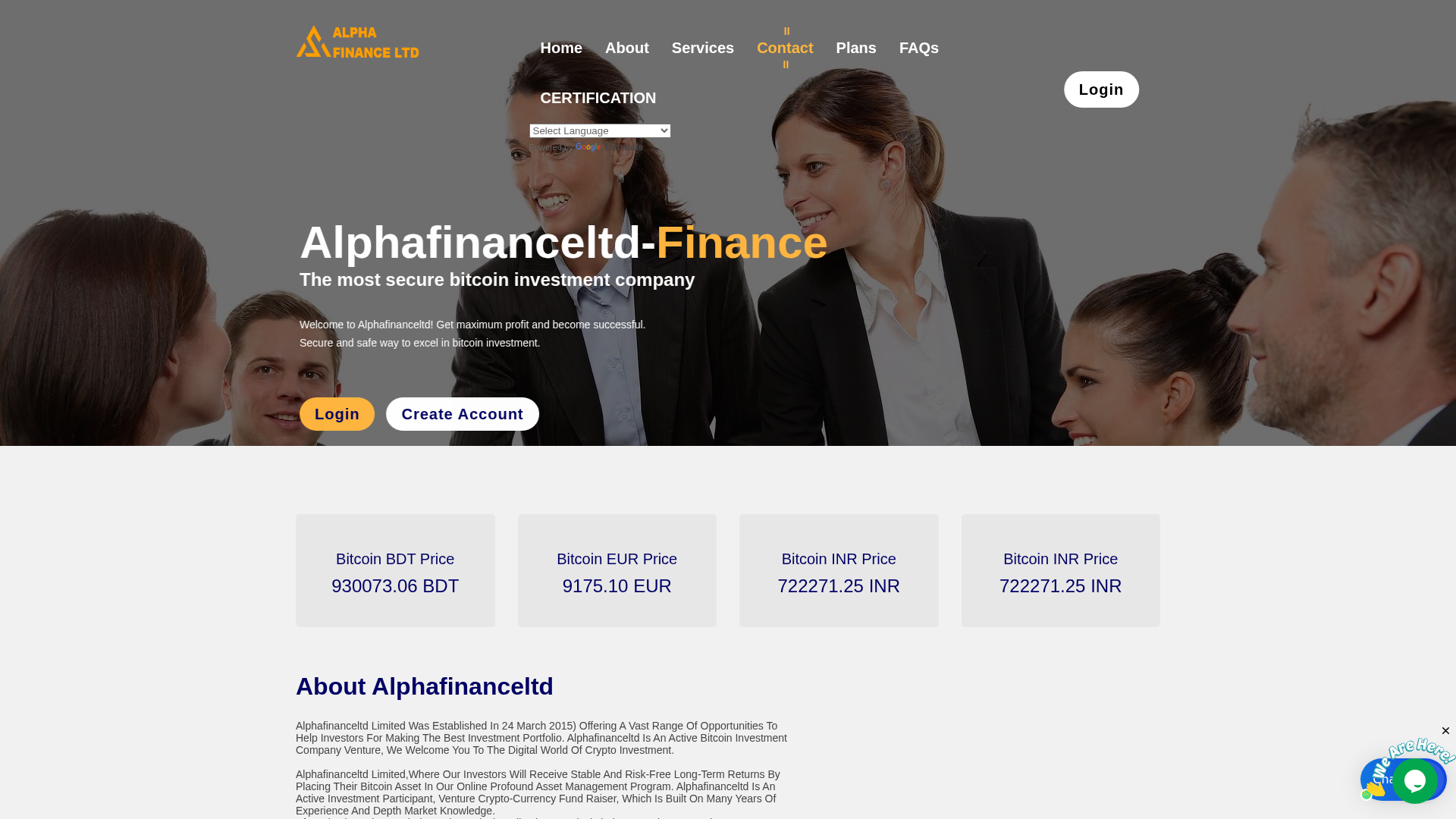 Screenshot of alphafinanceplc.com