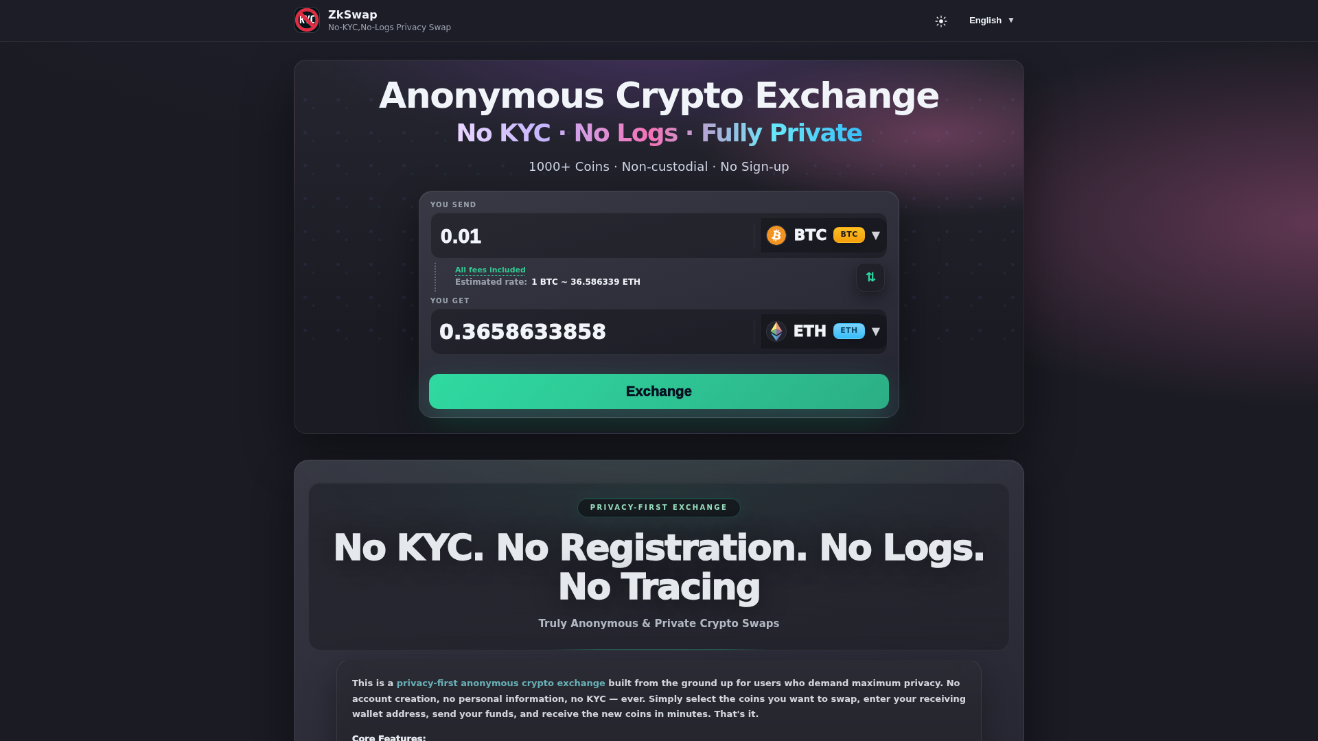 Screenshot of zkswap.vip