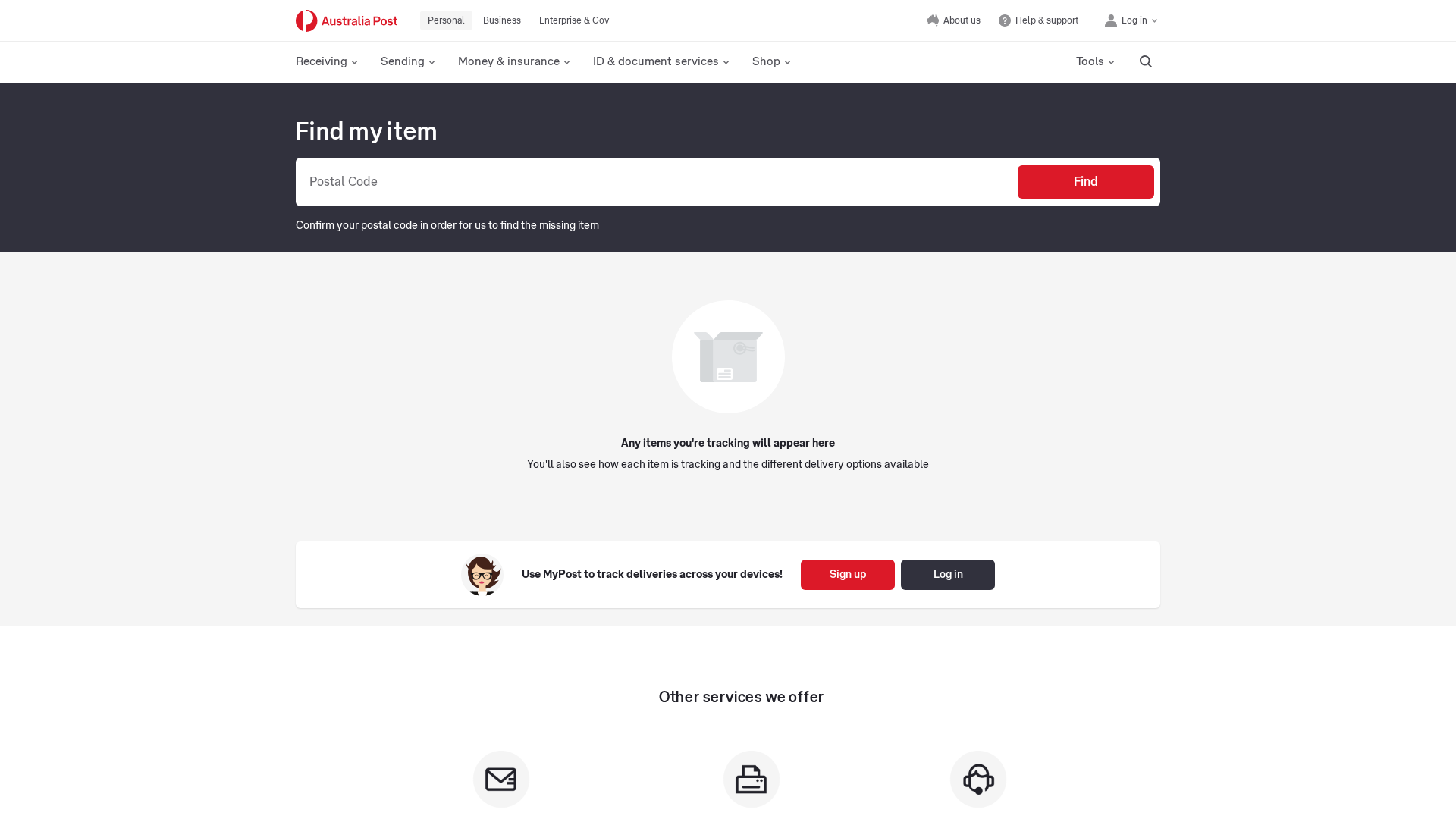 Screenshot of www.auspost-verify-delivery.com
