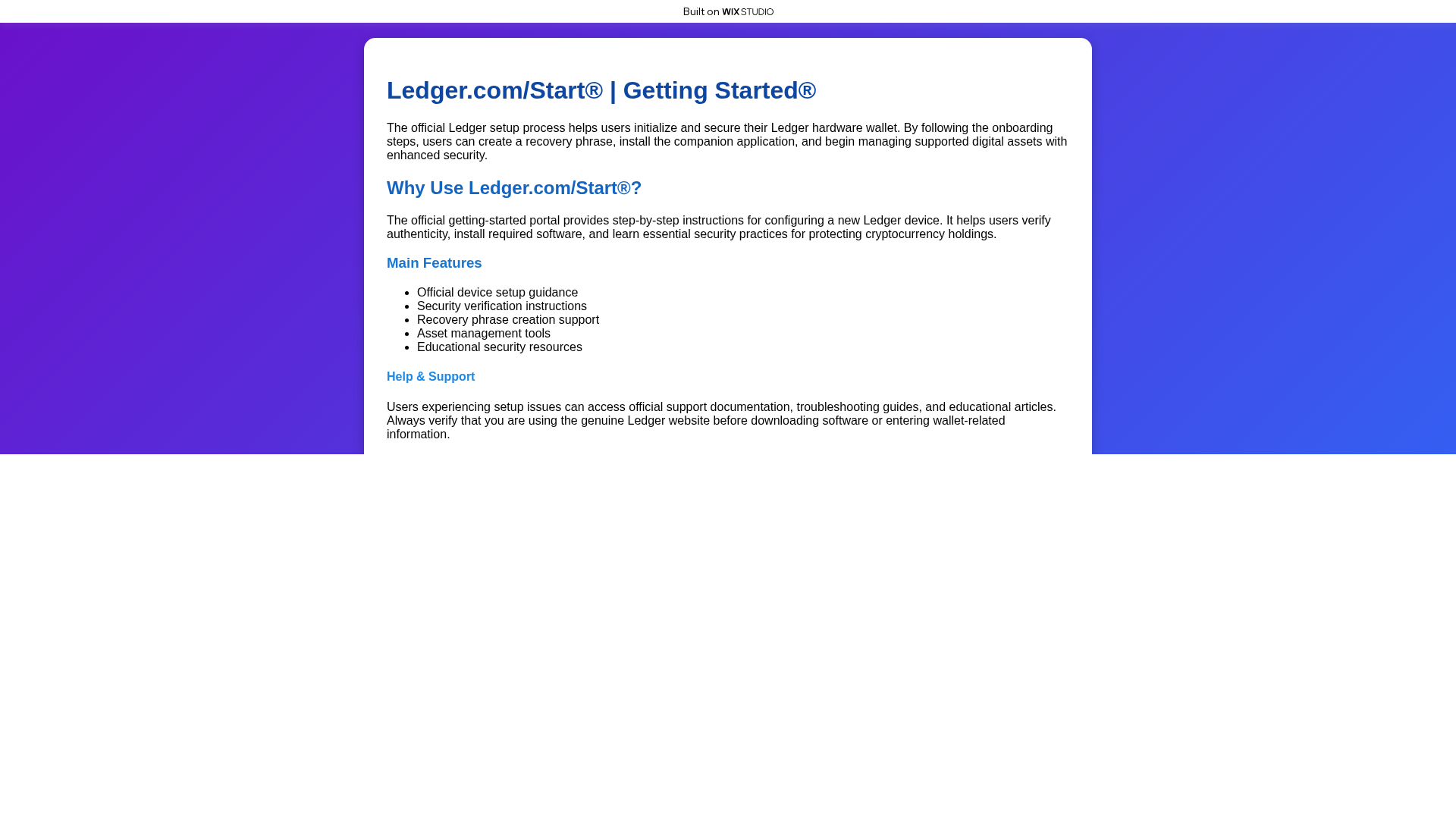 Screenshot of ledggercmsrrt.wixstudio.com