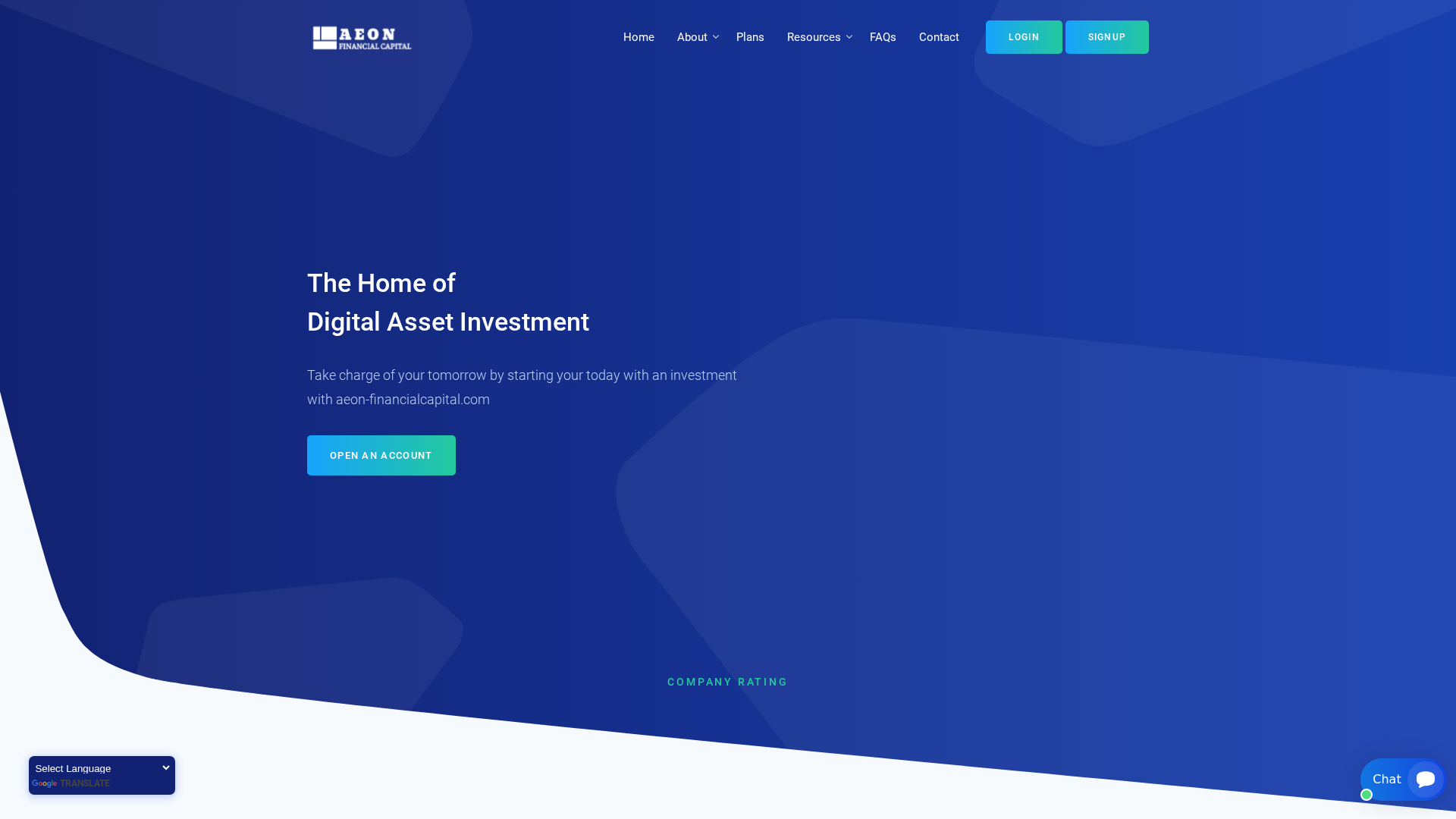 Screenshot of aeon-financialcapital.com