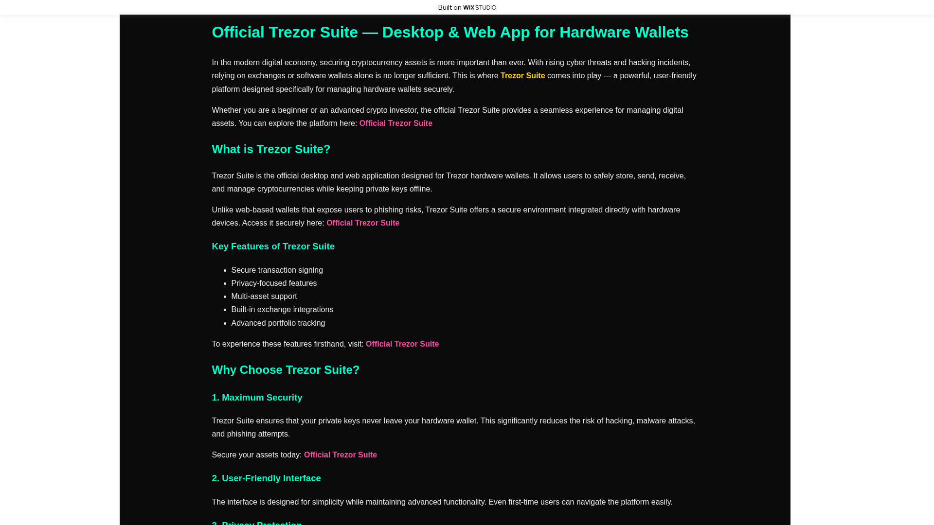 Screenshot of suits-home.wixstudio.com