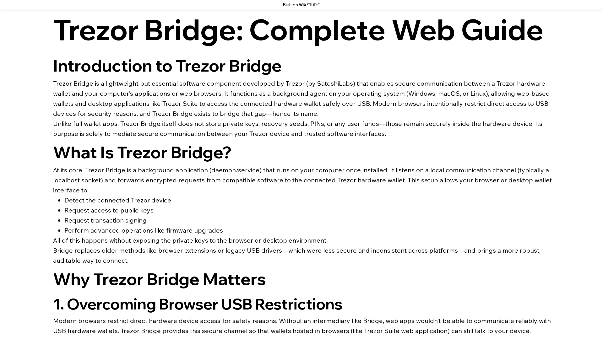 Screenshot of bridge-home.wixstudio.com