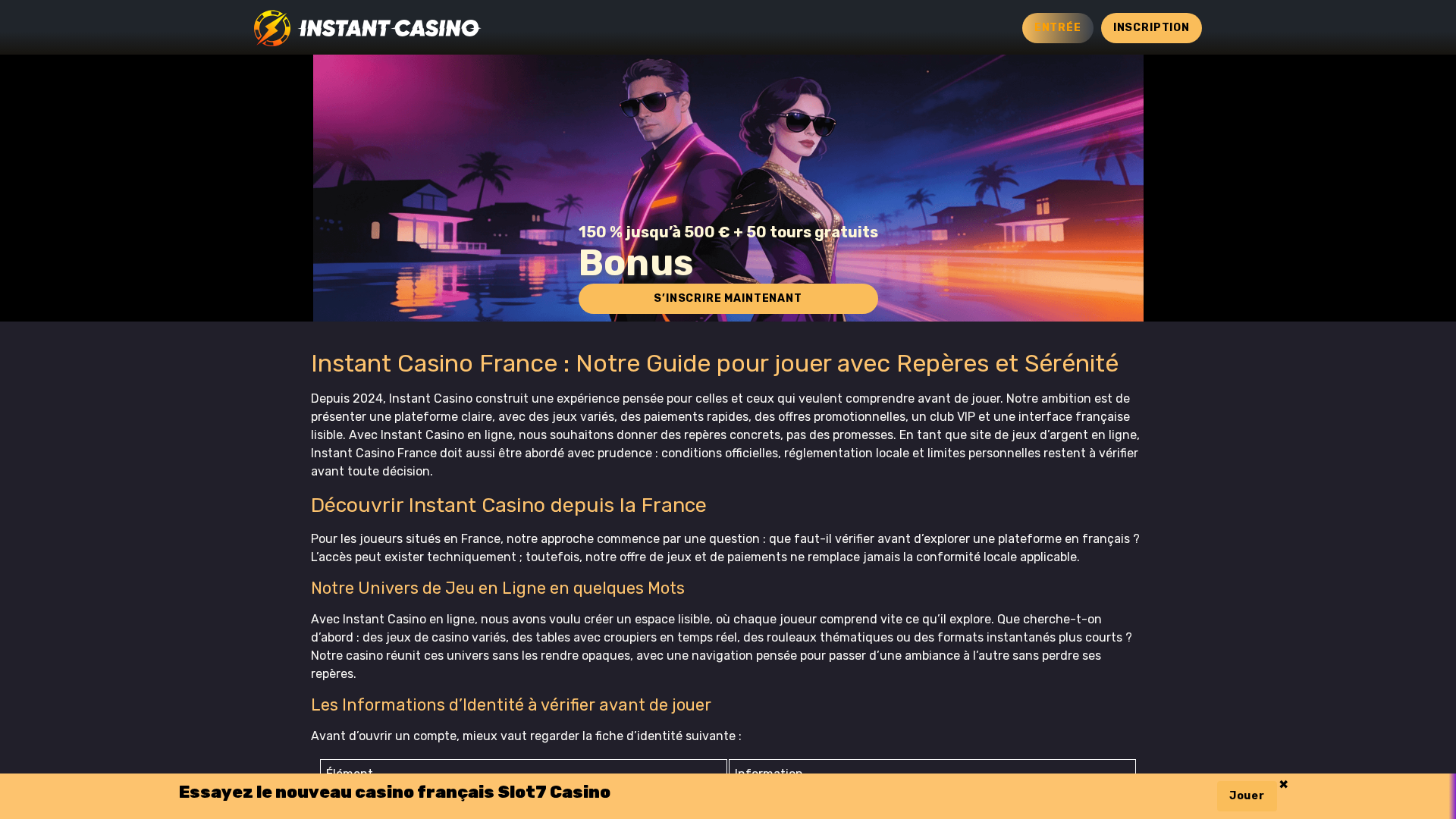 Screenshot of instant-casino-fr1.com