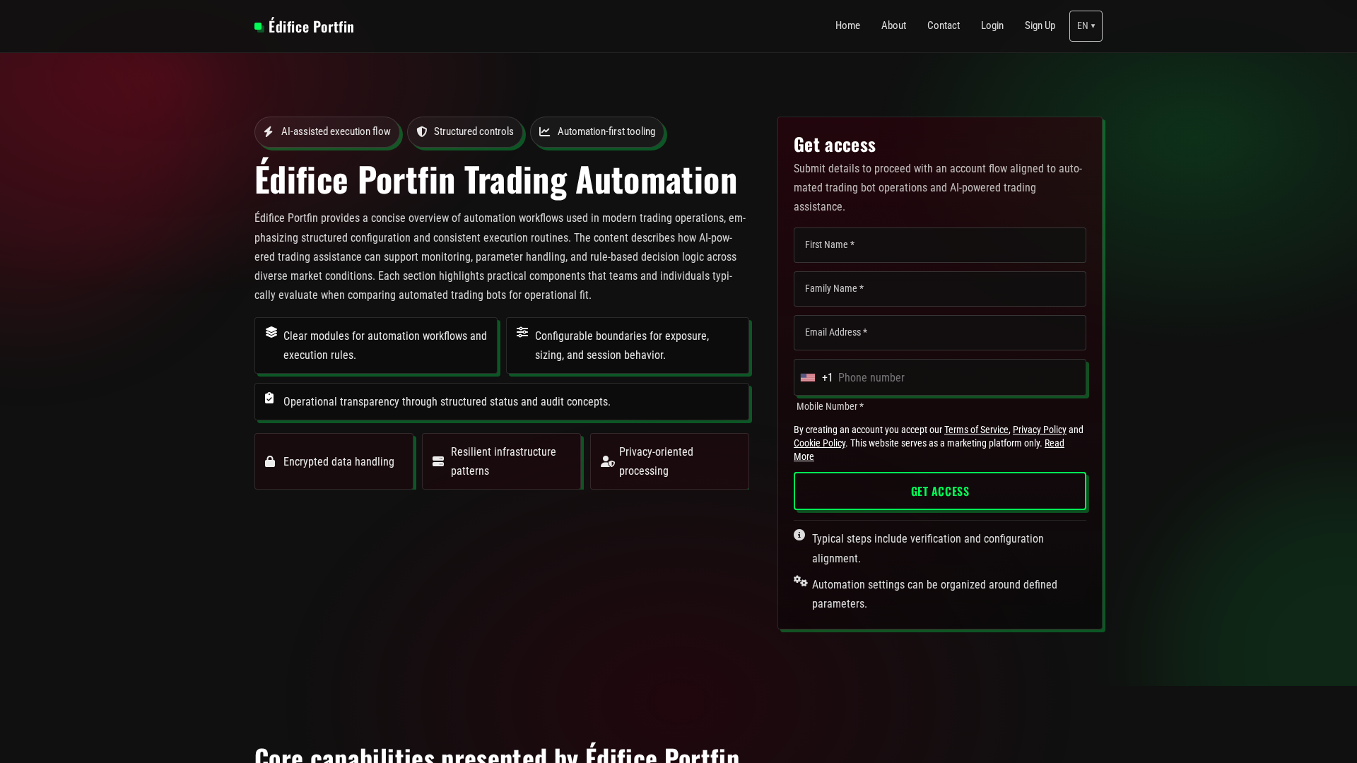 Screenshot of edificeportfinsoft.com
