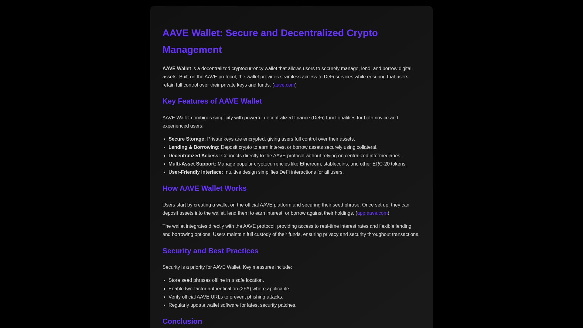 Screenshot of aave-en-wallet.pages.dev