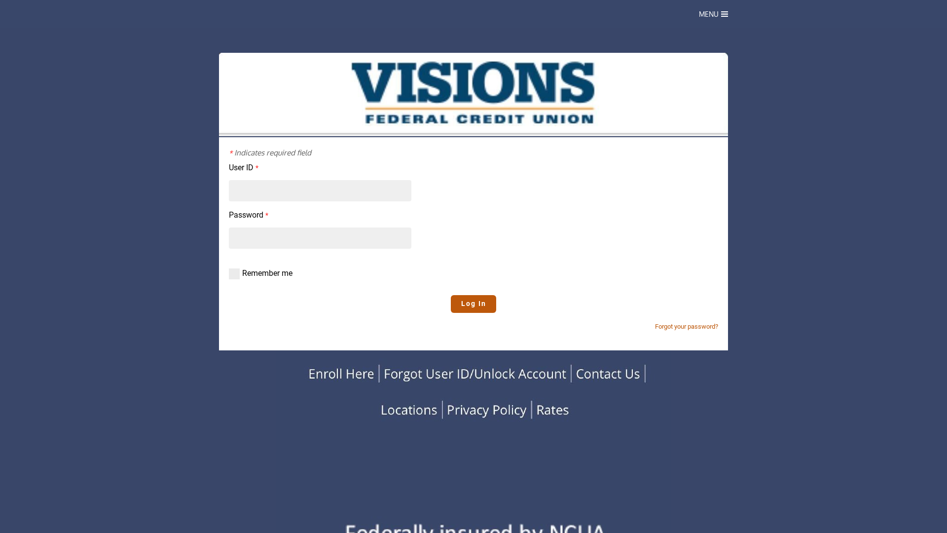 Screenshot of visionsafcu.weebly.com