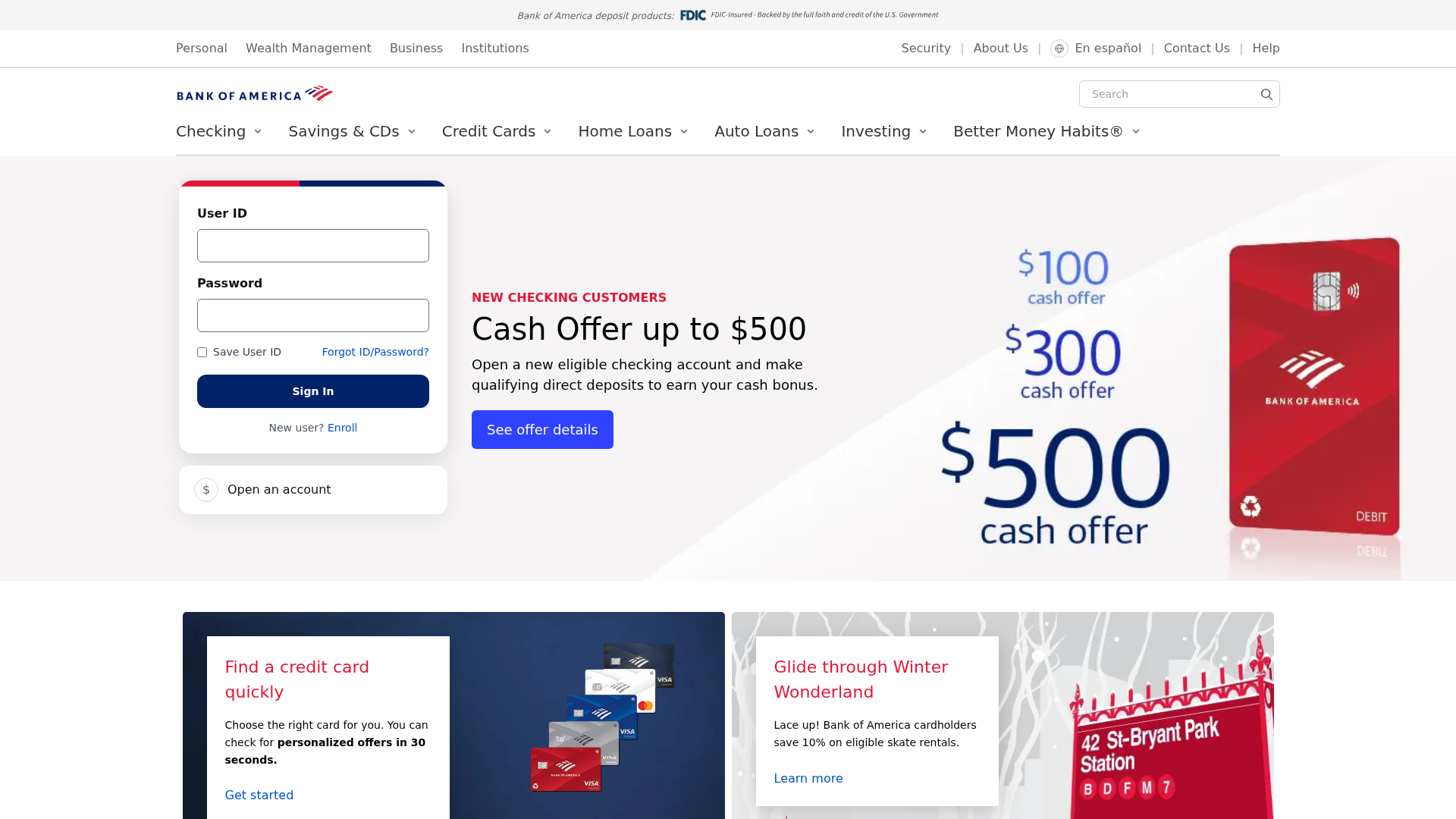 Screenshot of www.bankofamerica-mi.vercel.app