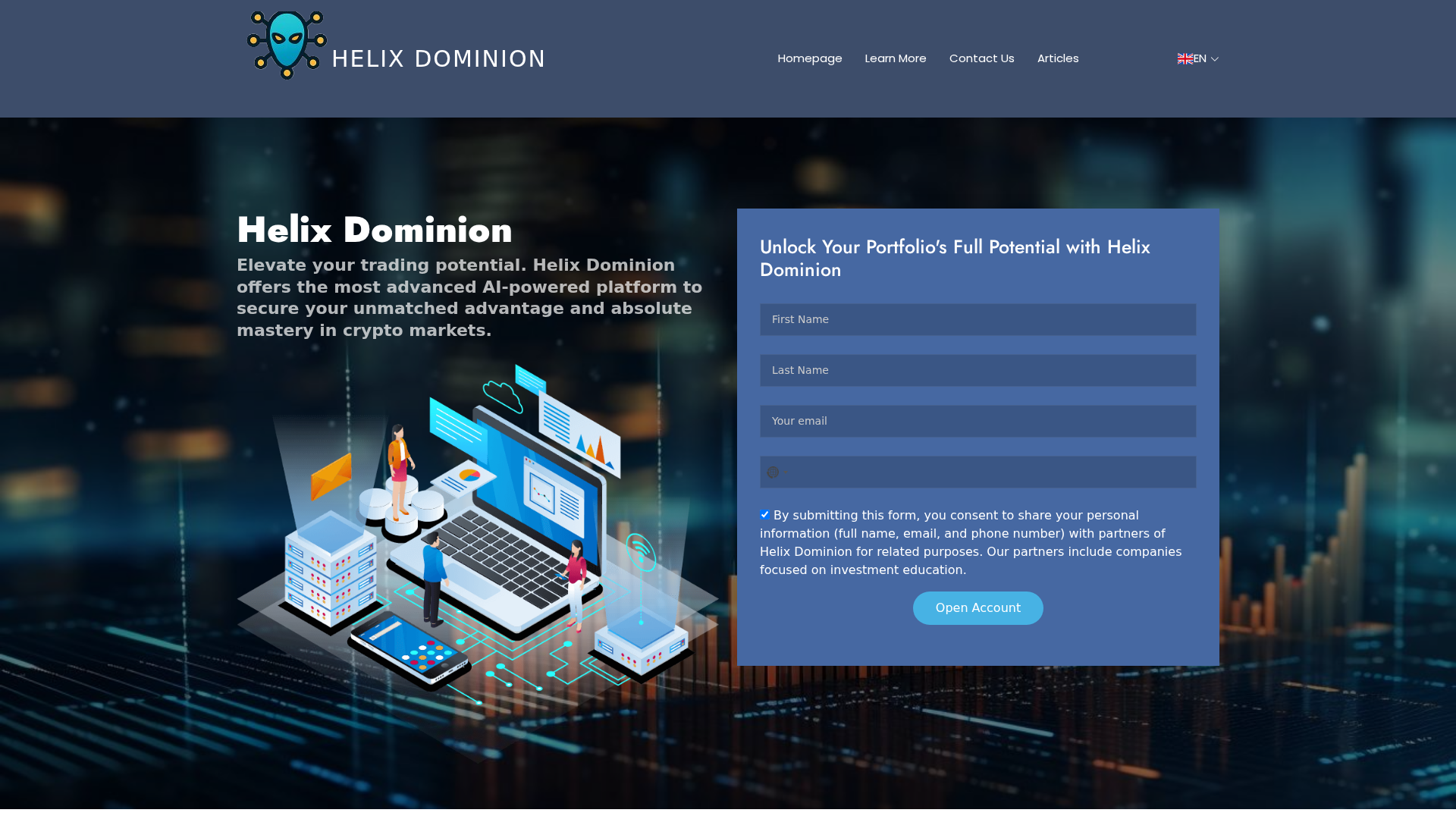 Screenshot of helix-dominion.net