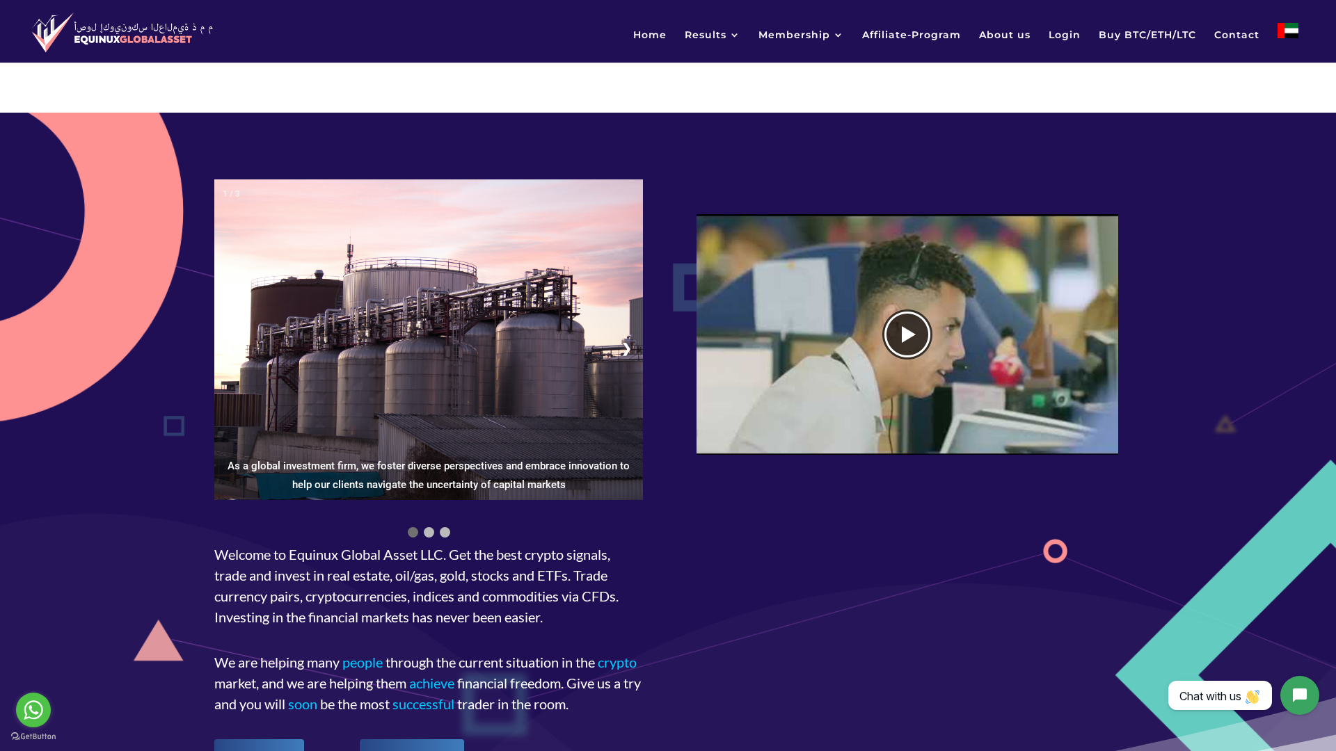 Screenshot of equinuxglobalassets.com