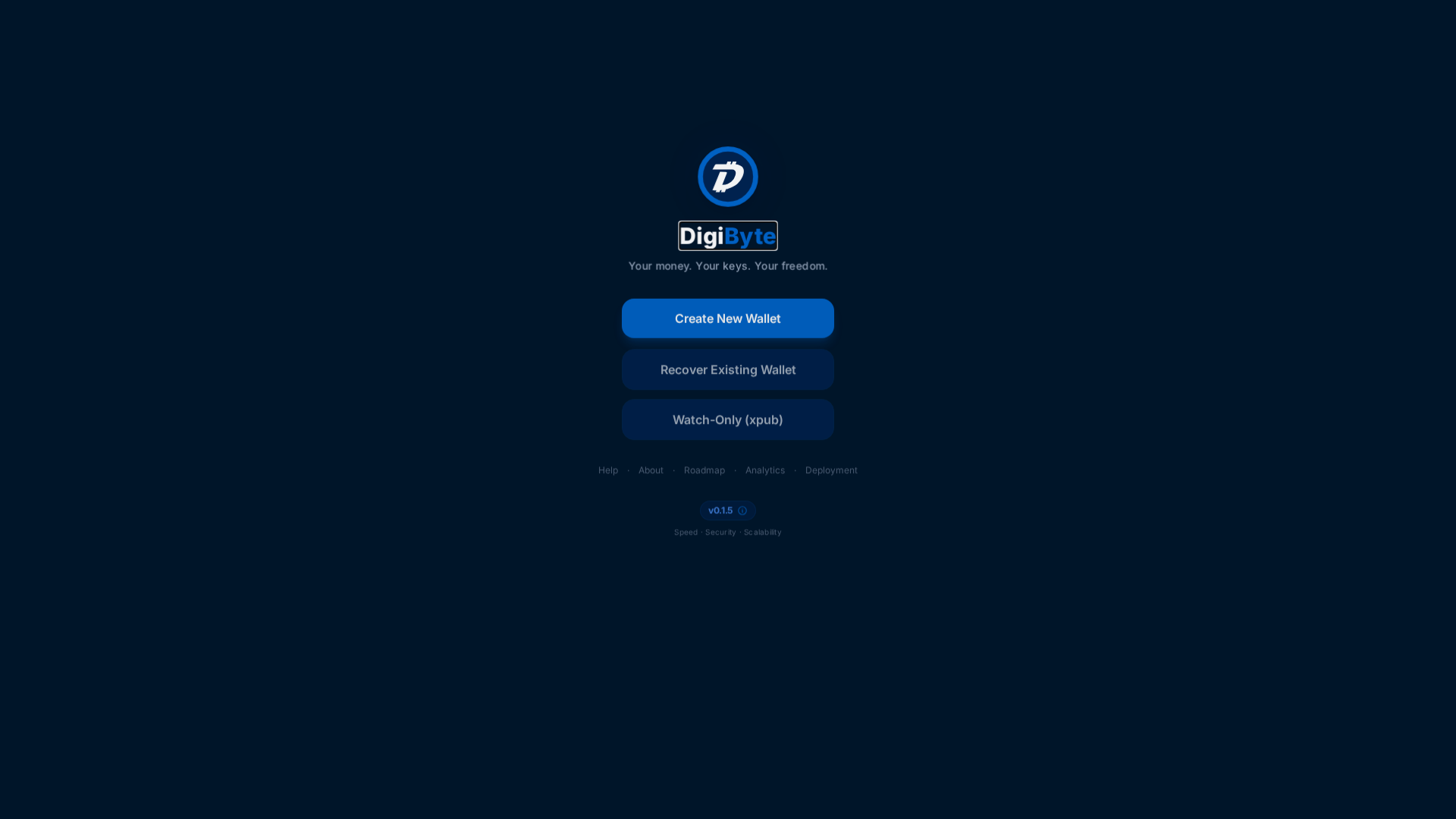 Screenshot of dgbwallet.app