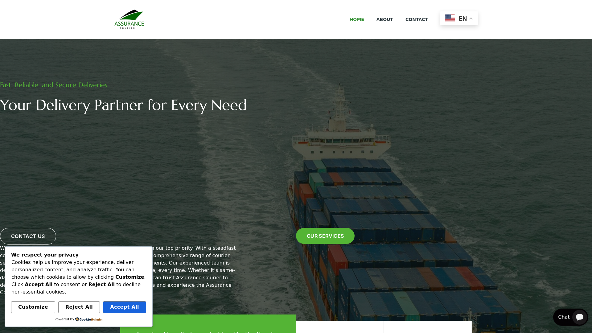Screenshot of assurancecourier.com