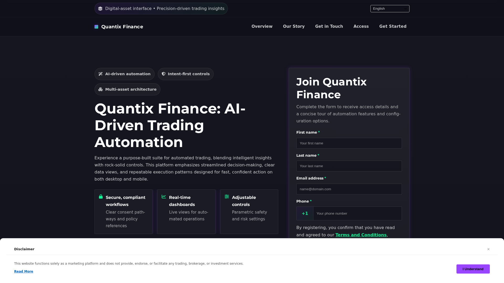 Screenshot of quantixfinance.pro