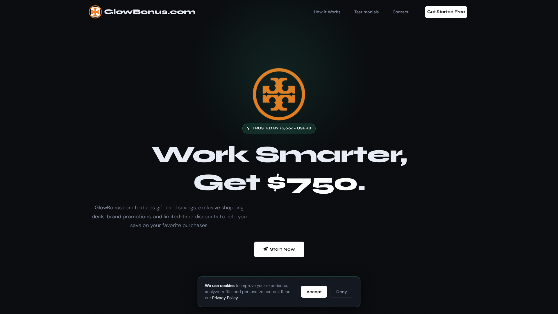 Screenshot of glowbonus.site