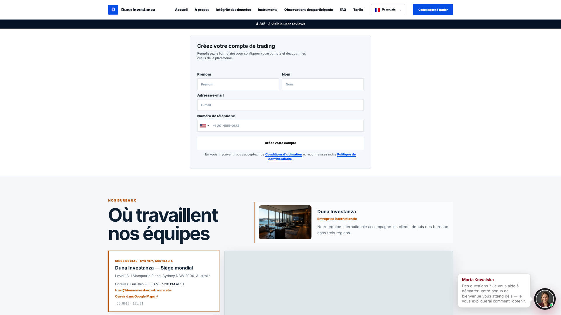 Screenshot of duna-investanza-france.sbs