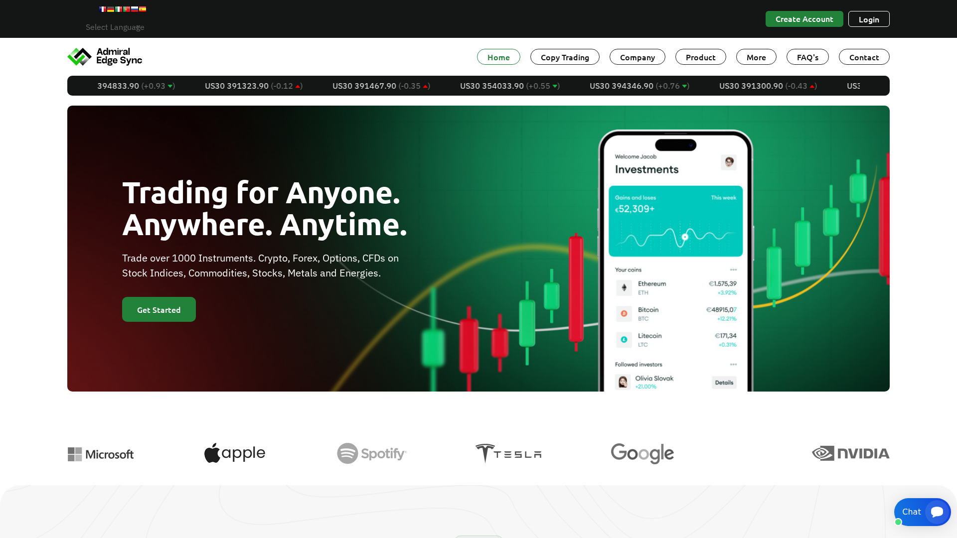 Screenshot of admiraledgesync.com