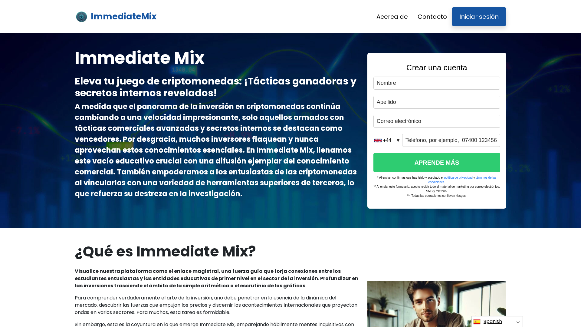Screenshot of immediate-mix.com