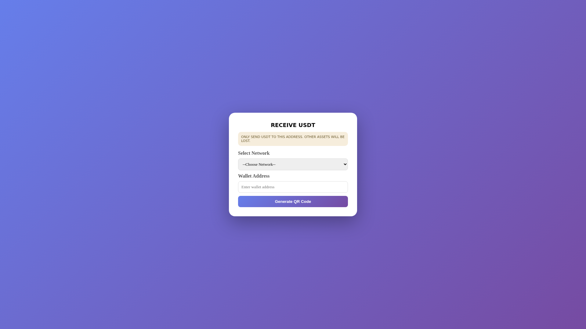 Screenshot of genqr.trustswallet.in