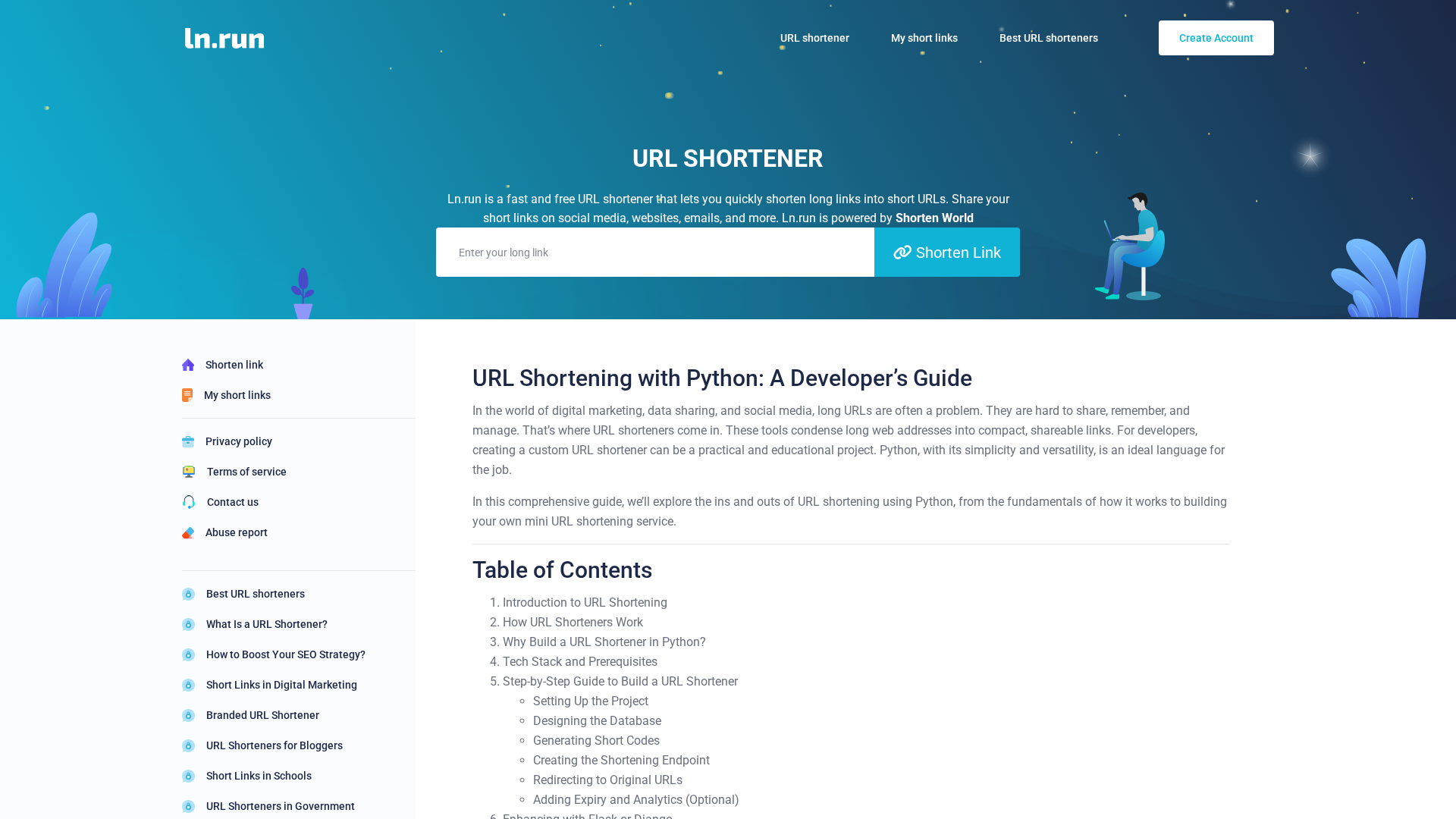 Screenshot of ln.run