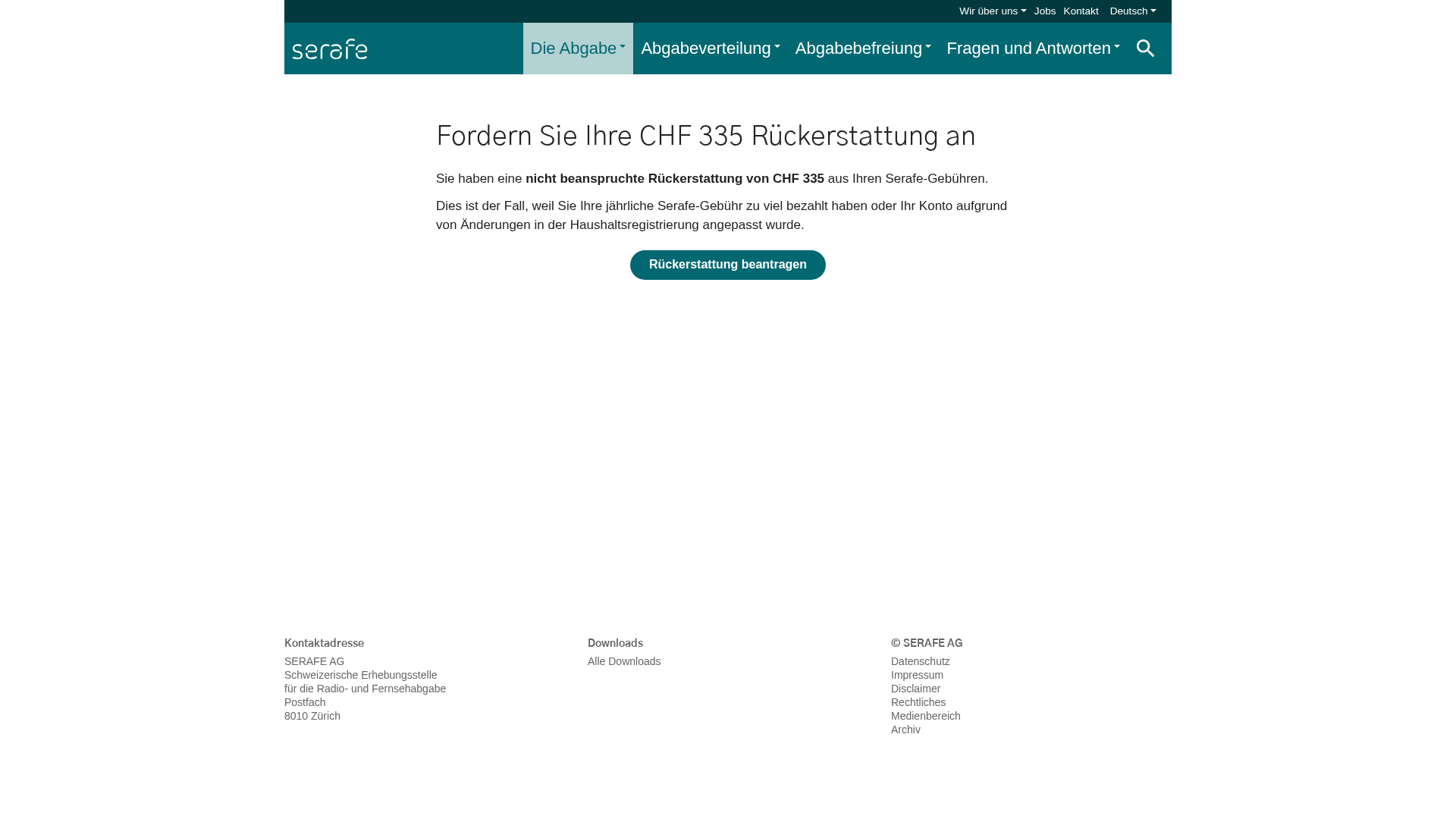 Screenshot of sichere-verbindung-serafe.com