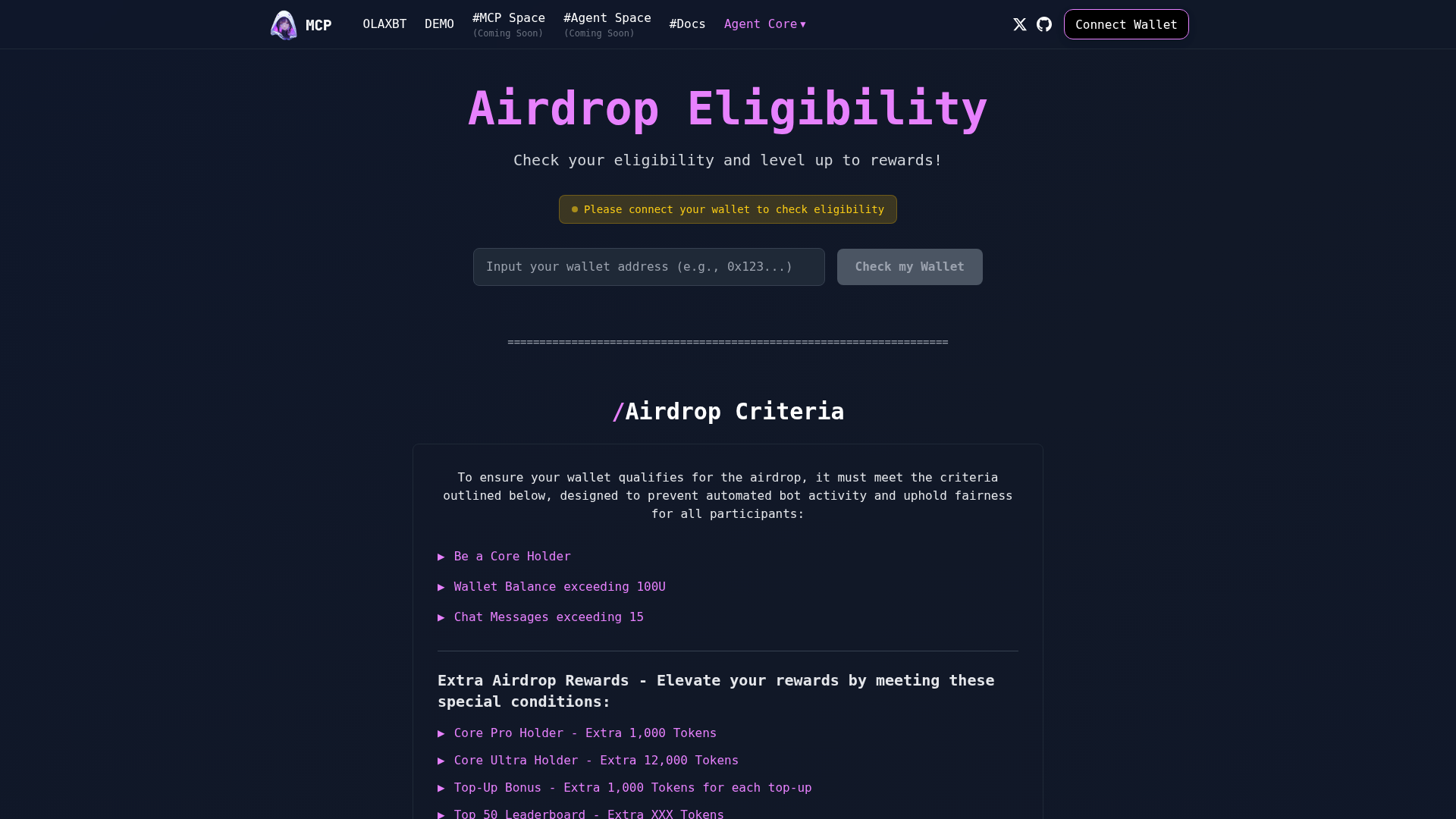 Screenshot of olaxbt-airdrop-ui.pages.dev