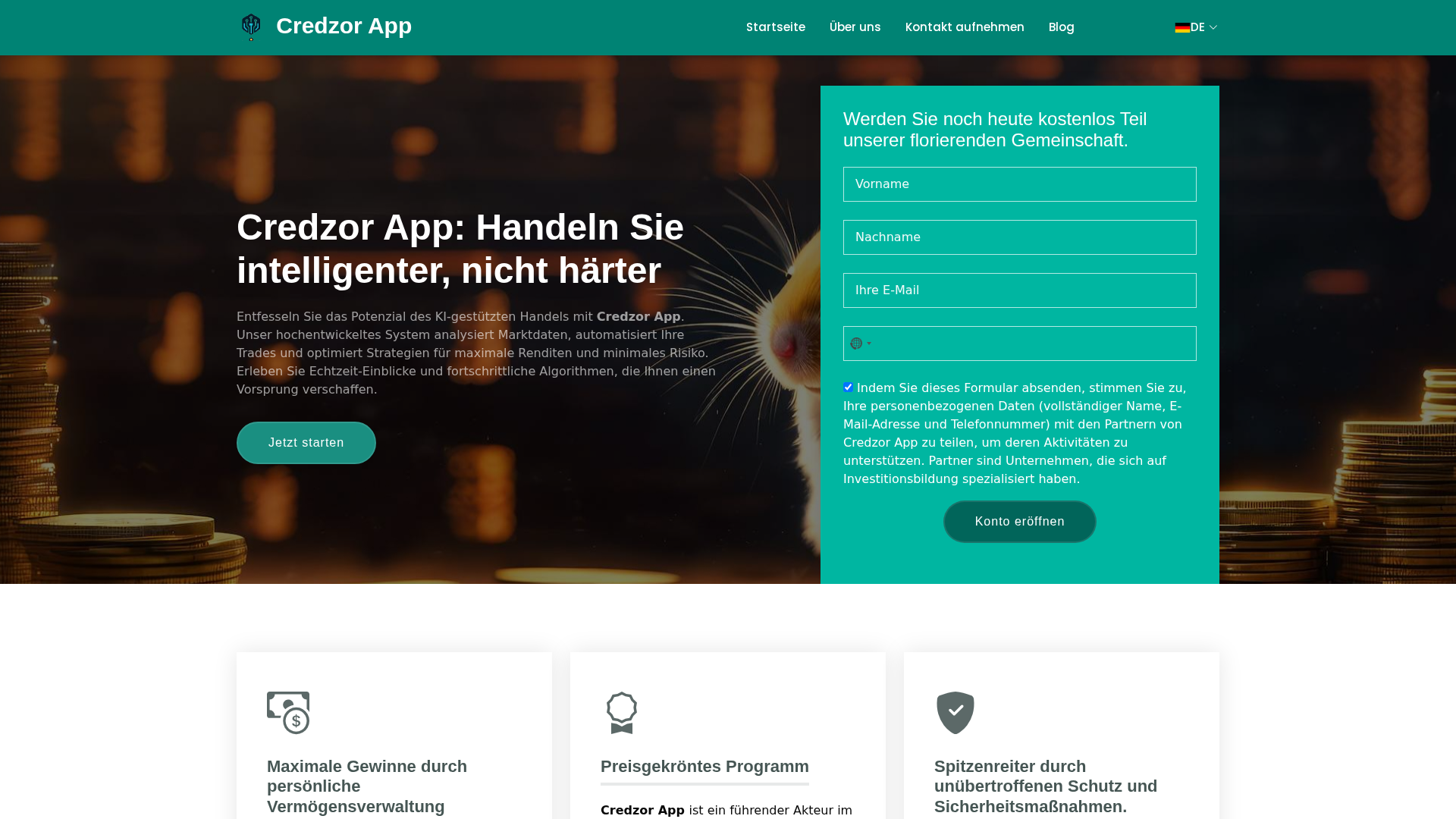Screenshot of credzor-app.com