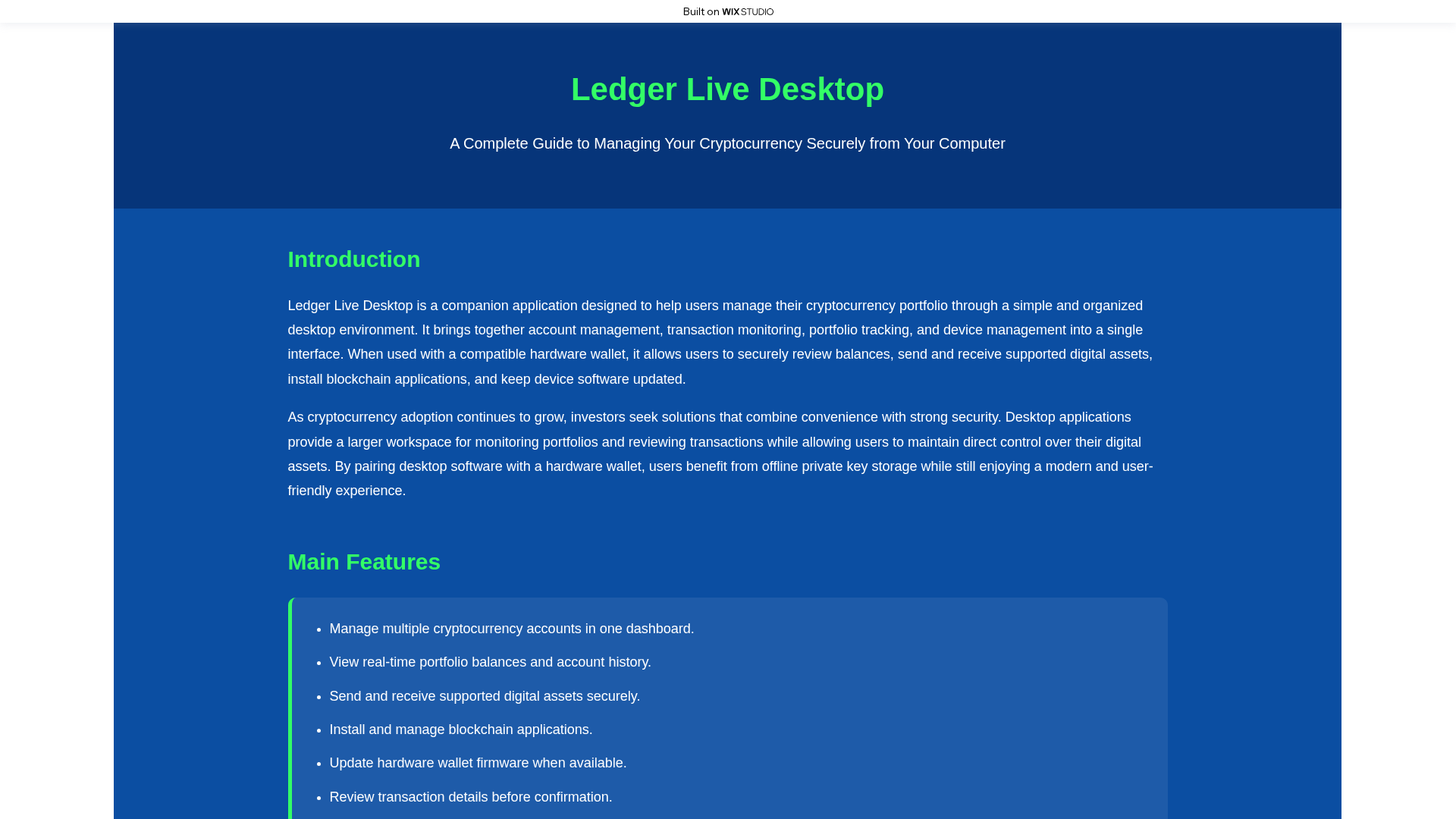 Screenshot of login-desktopapp.wixstudio.com