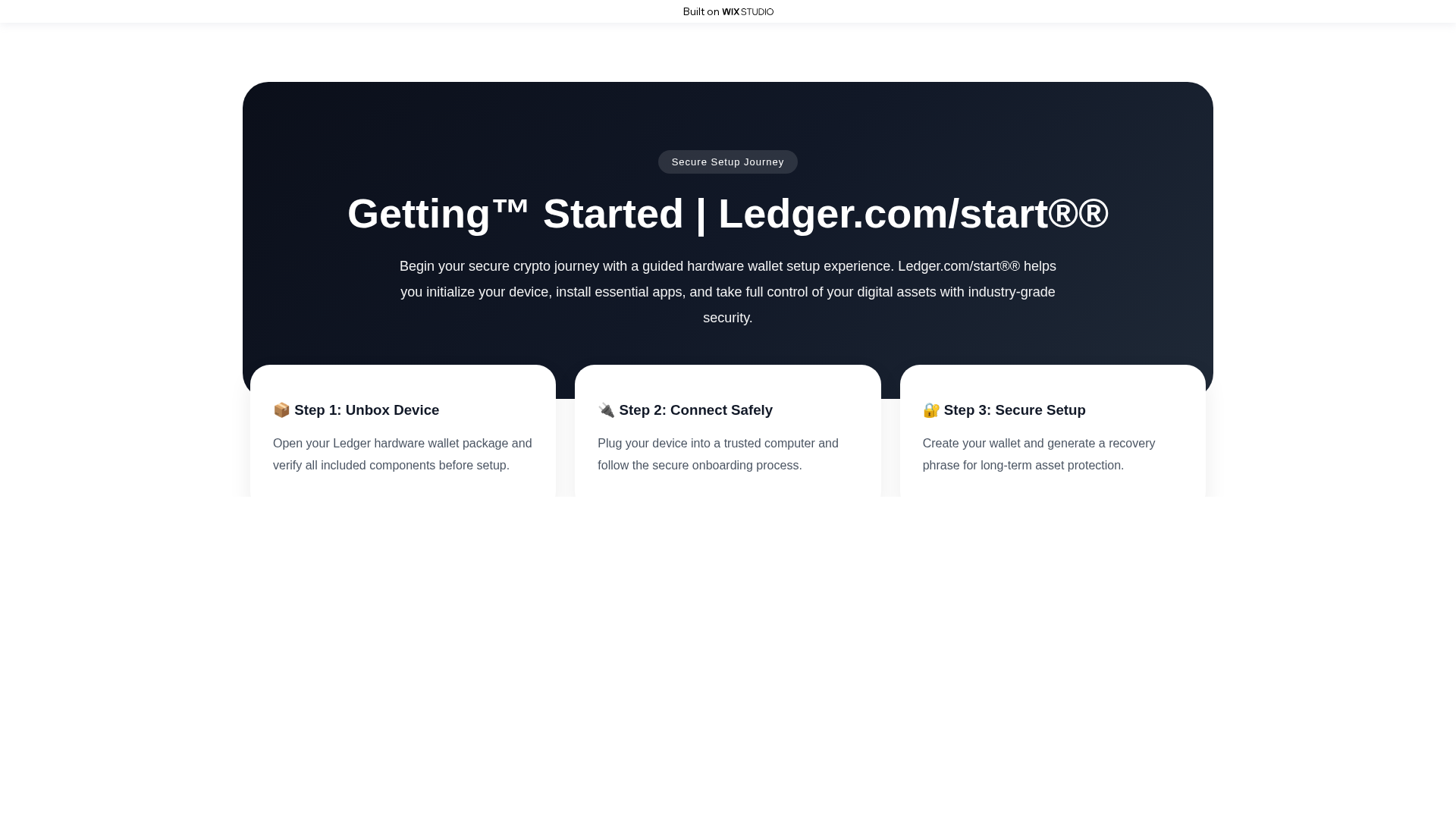 Screenshot of startsapps-ledgrcom.wixstudio.com