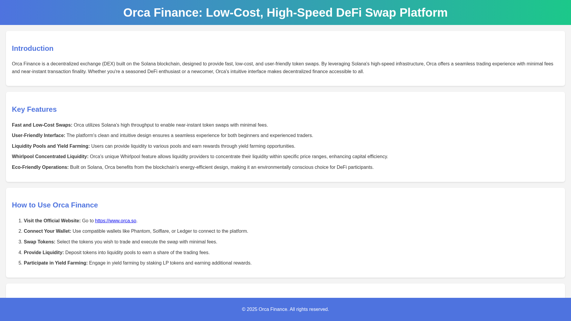 Screenshot of defualt-orca-finance.pages.dev