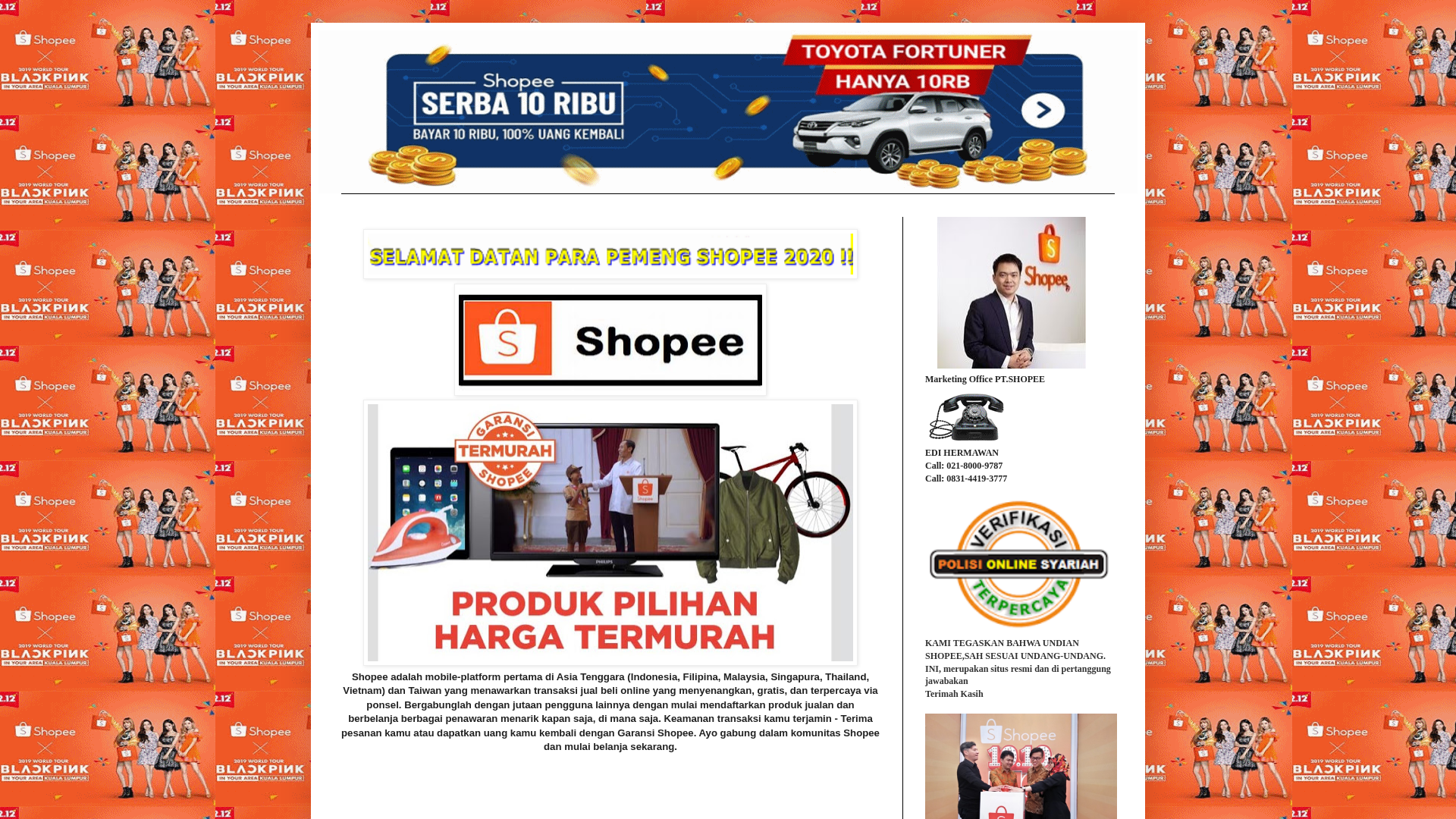 Screenshot of www.ptshopee3777.blogspot.com