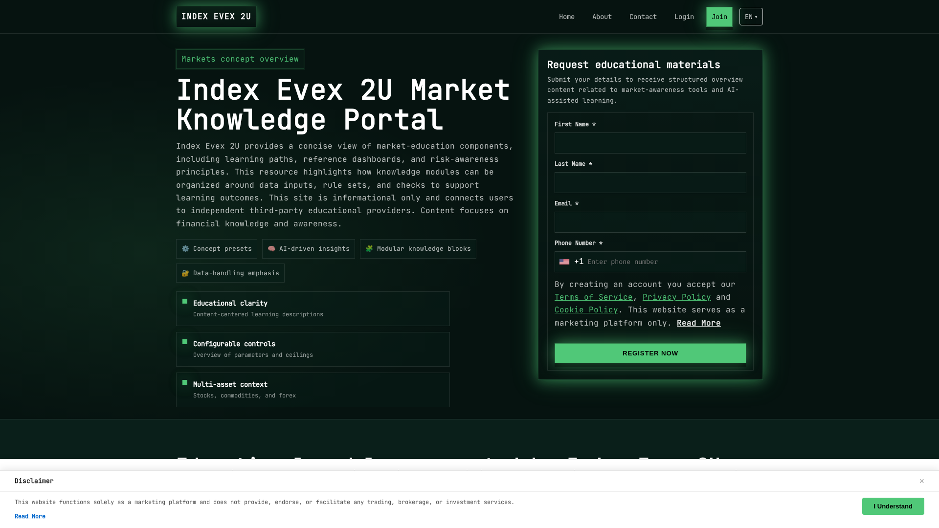 Screenshot of indexevex2uplatform.com