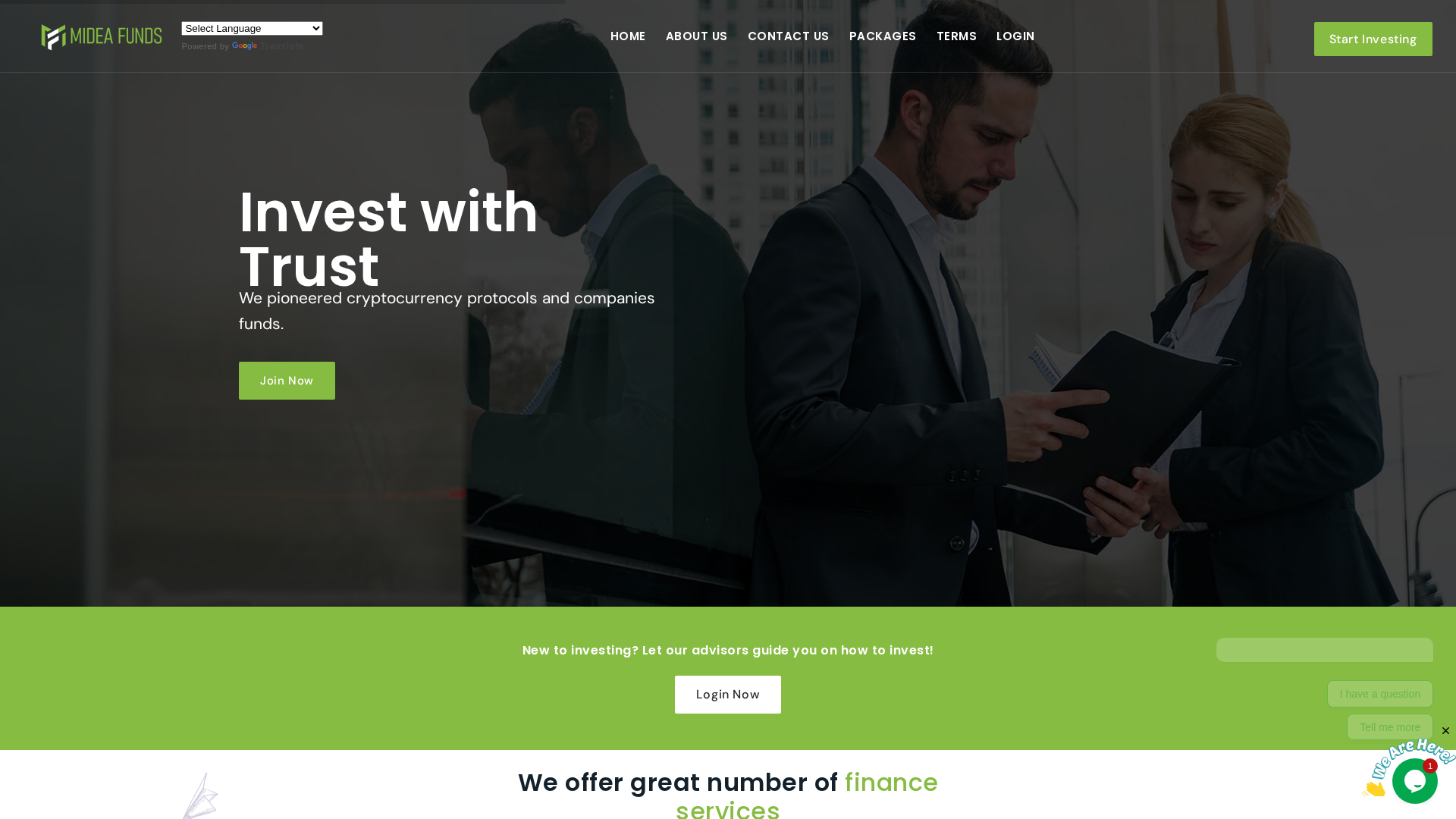 Screenshot of mideafund.com