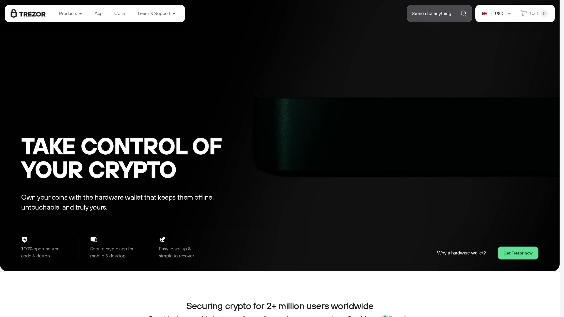 Screenshot of security-trezor.io