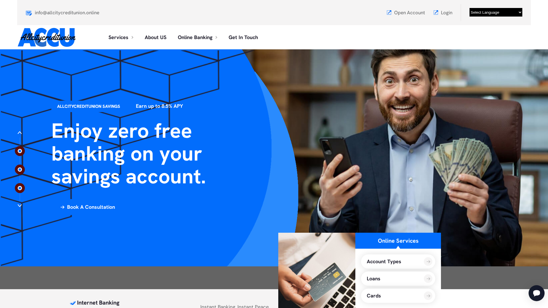 Screenshot of allcitycreditunion.online