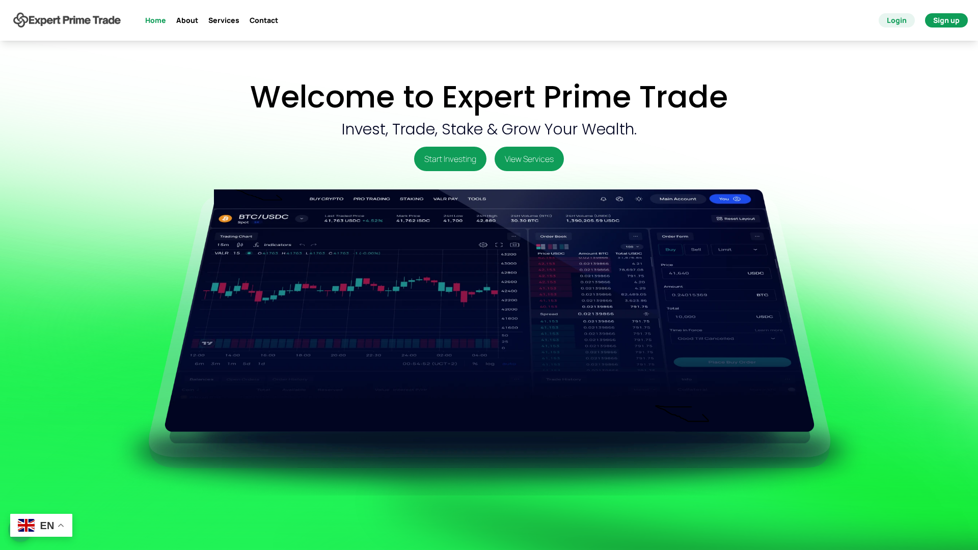 Screenshot of exprimetrade.com