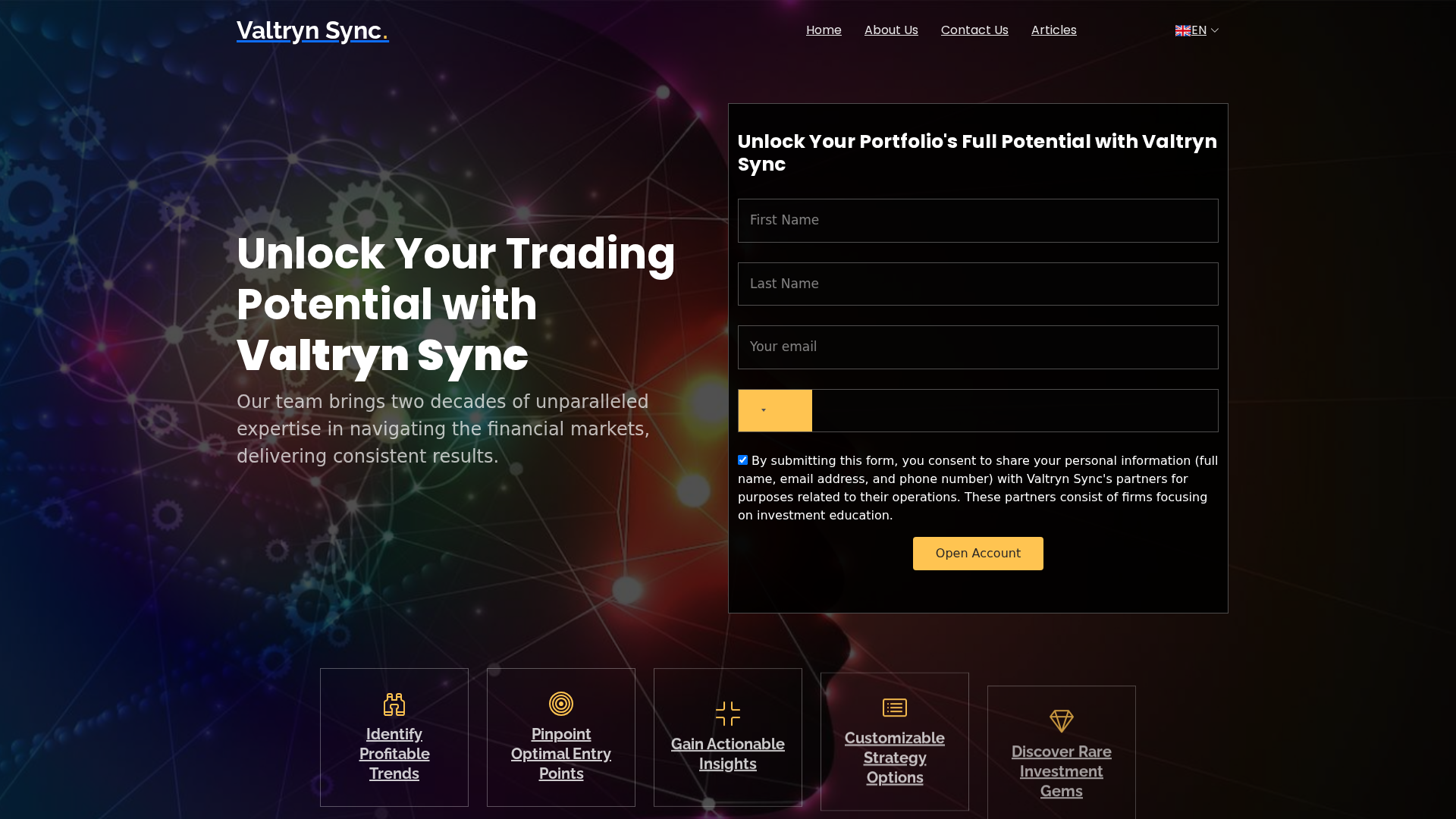 Screenshot of thevaltrynsync.org